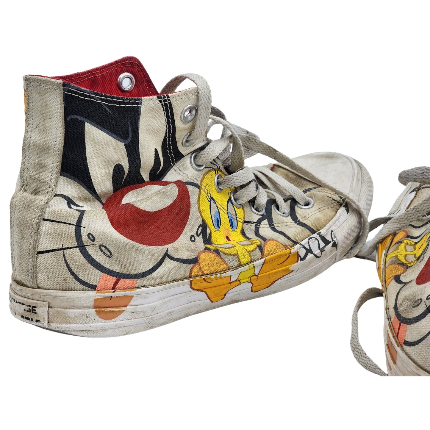 Vintage Converse Chuck Taylor Shoes Looney Tunes Sneakers Mens 7 Womens 9 Tweety