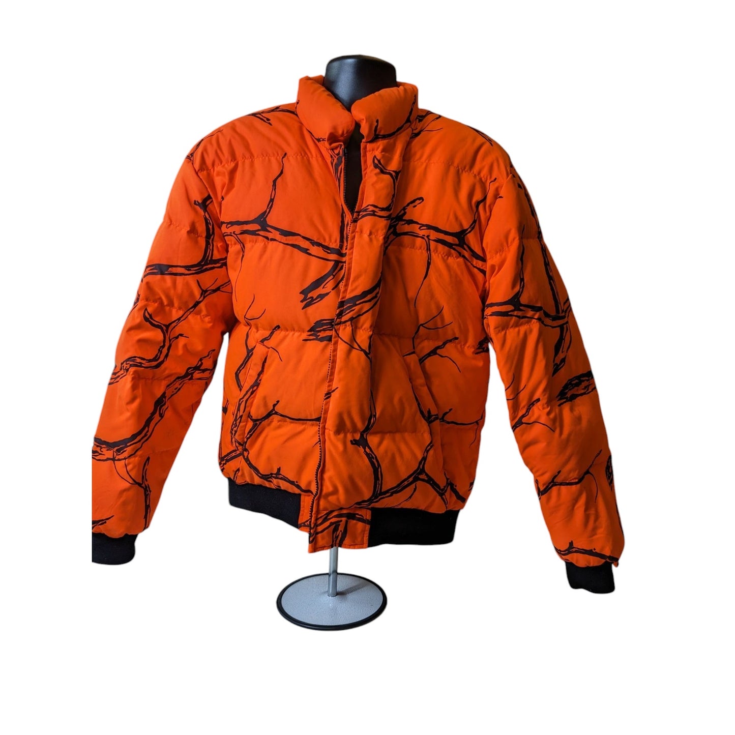 Gamehide Reversible Hunting Jacket Mens Large Brown Blaze Orange Camo Puffer