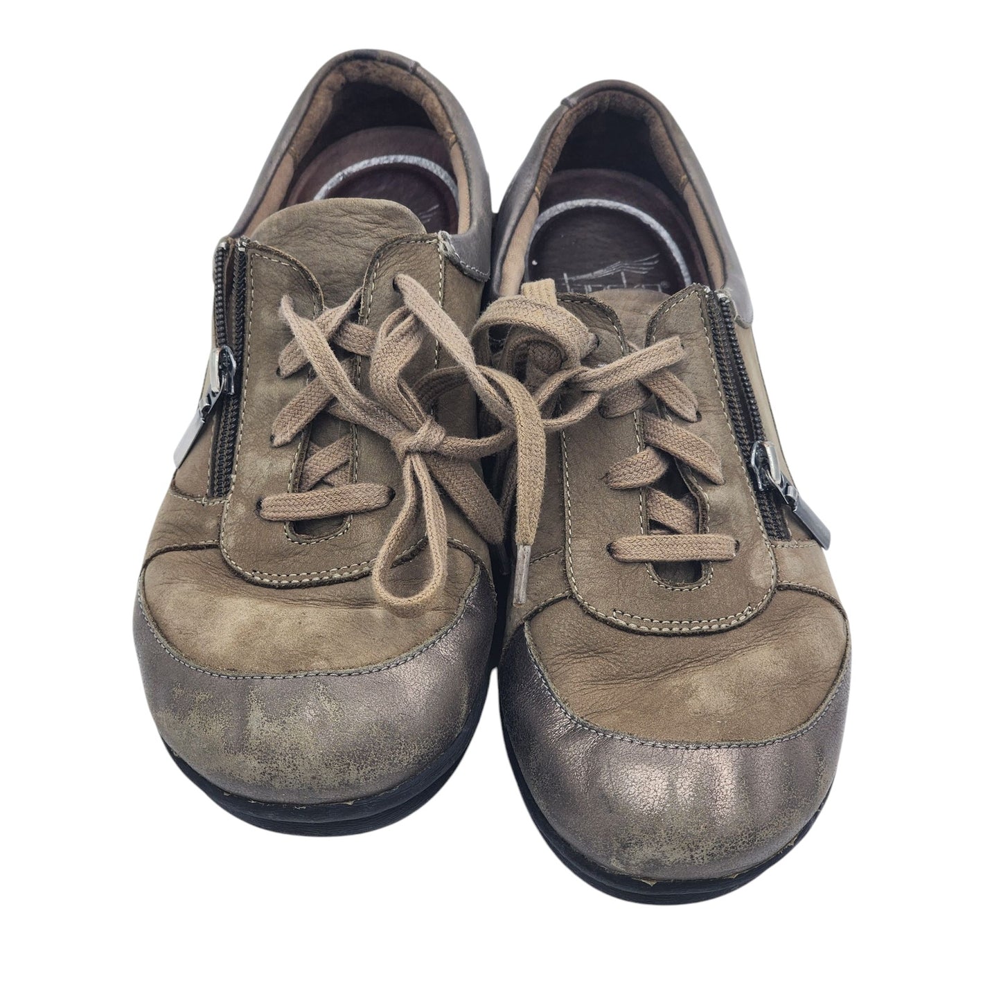 Dansko Shoes Womens 9.5-10 EU 40 Loretta Leather Comfort Zip Sneakers 9108150215