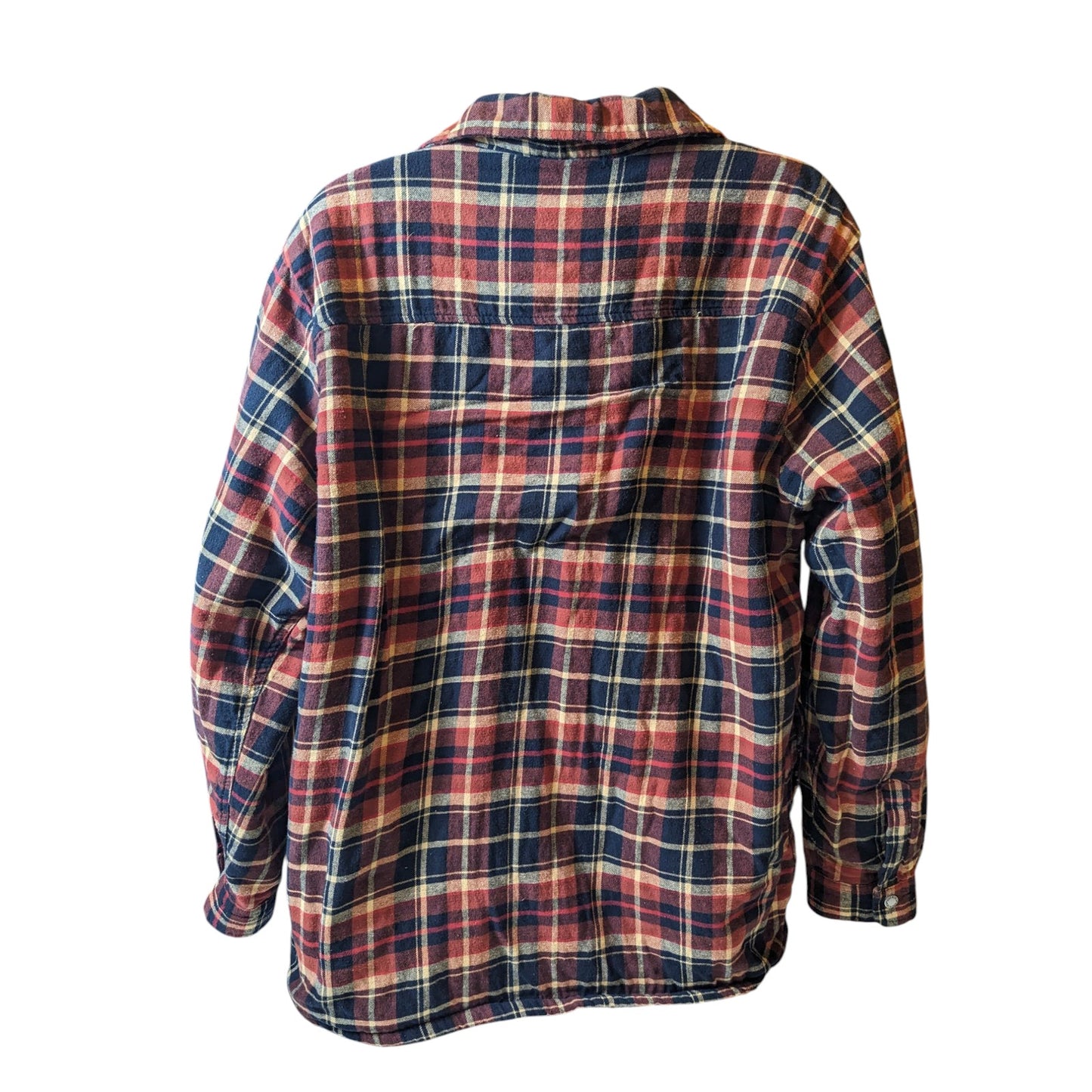 Dickies Sherpa Lined Flannel Jacket Mens XL Plaid Snap Warm Heavyweight Workwear