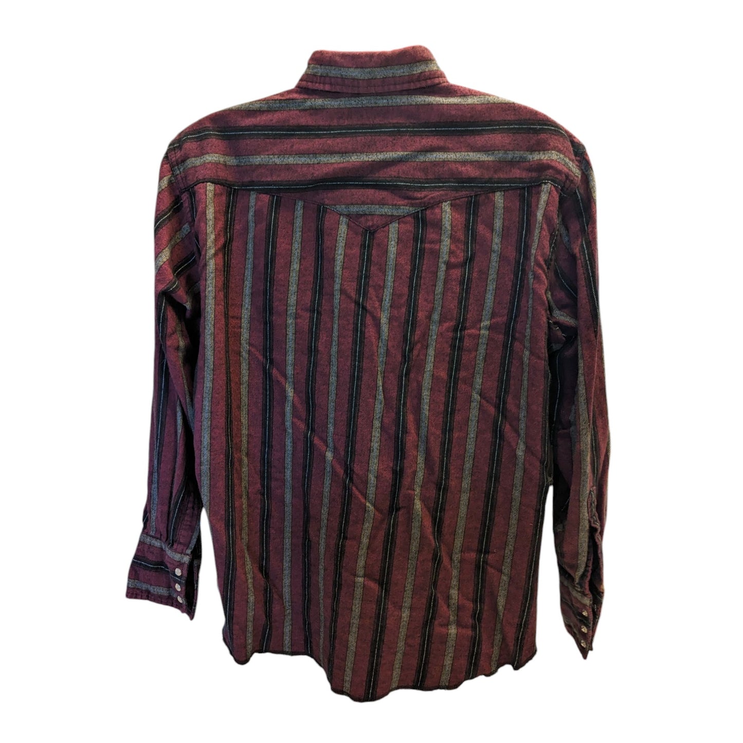 Wrangler Western Pearl Snap Shirt Mens XXL Long Sleeve Burgundy Cowboy Rodeo