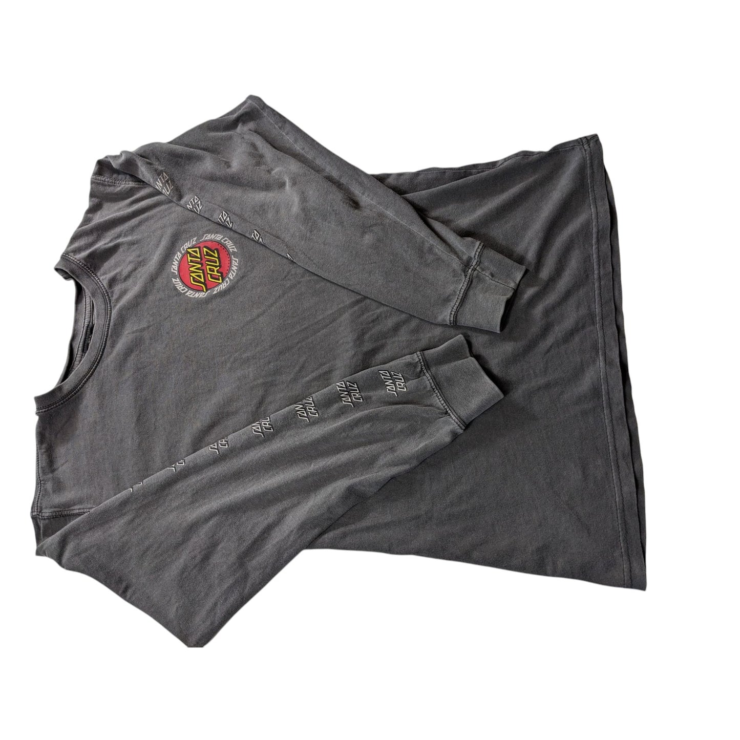 Santa Cruz Long Sleeve Logo Shirt Mens Medium Womens Large Skater Graphic Tee