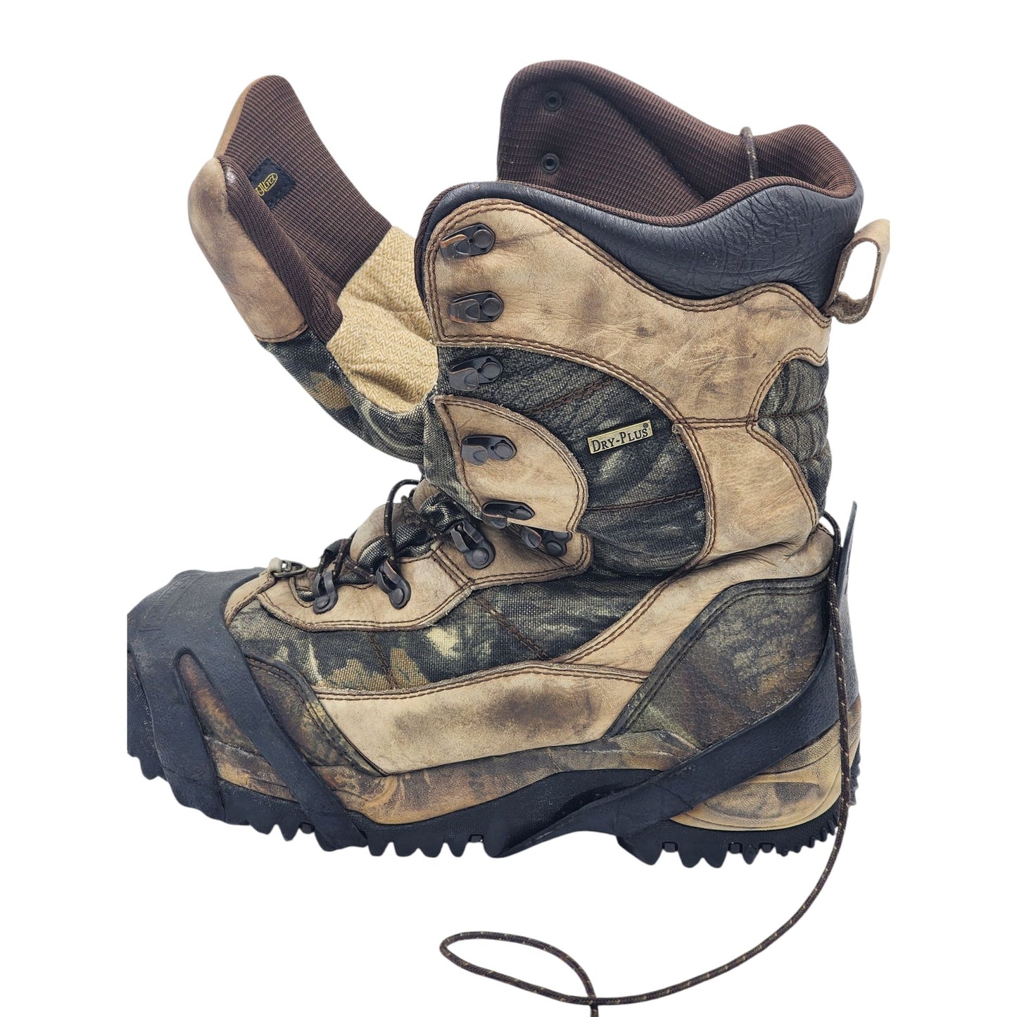 Cabelas Dry Plus Hunting Boots Mens 12D Waterproof Thinsulate Camo 83-0667