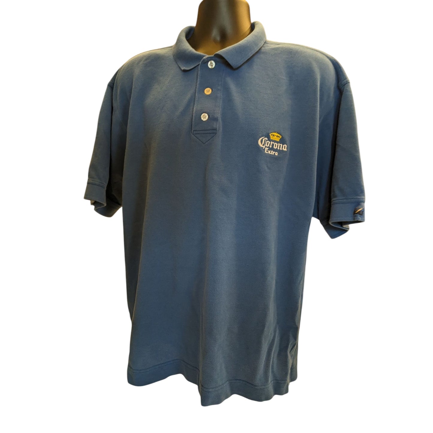Cutter Buck Corona Extra Polo Shirt Mens XXXL 3XL Blue Cotton Short Sleeve Golf