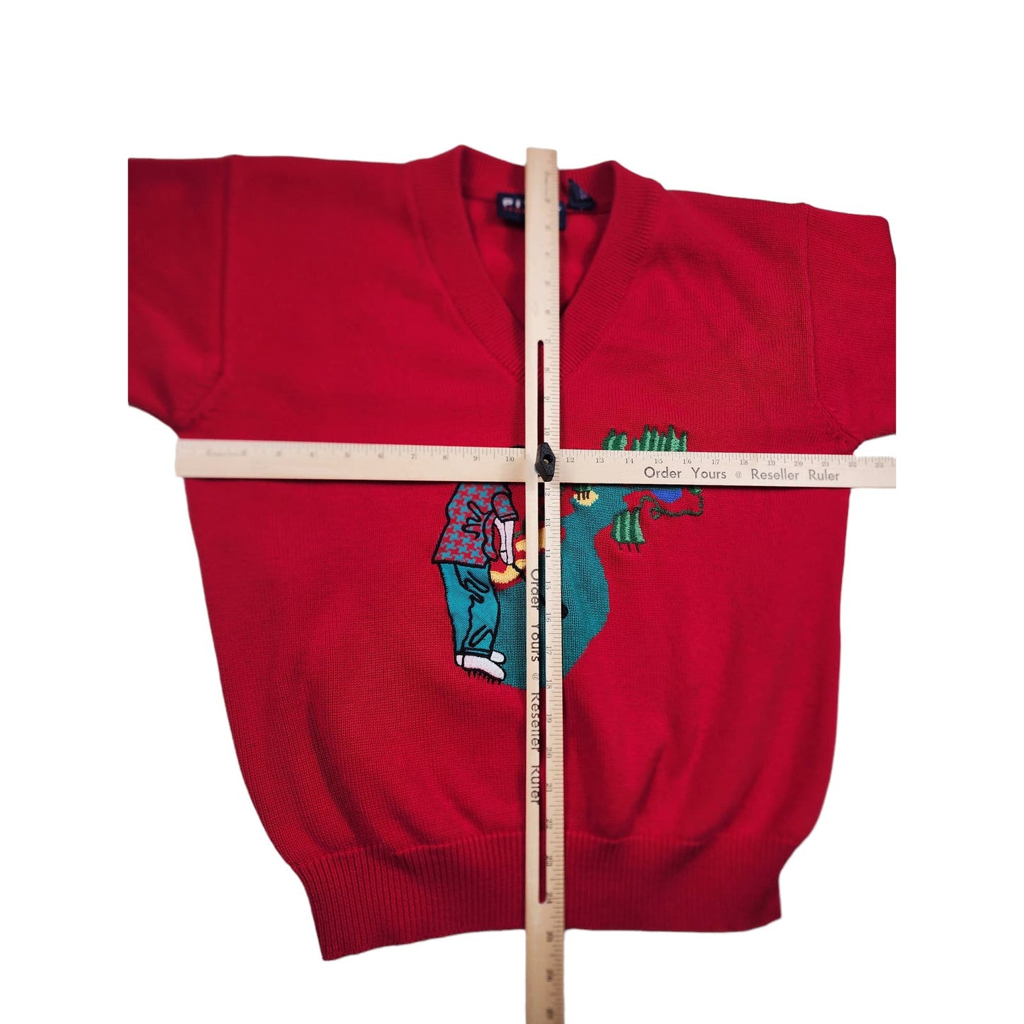 Pivot Sportware Golf Sweater Mens Medium Red Sweatshirt V Neck Vintage Retro 90s