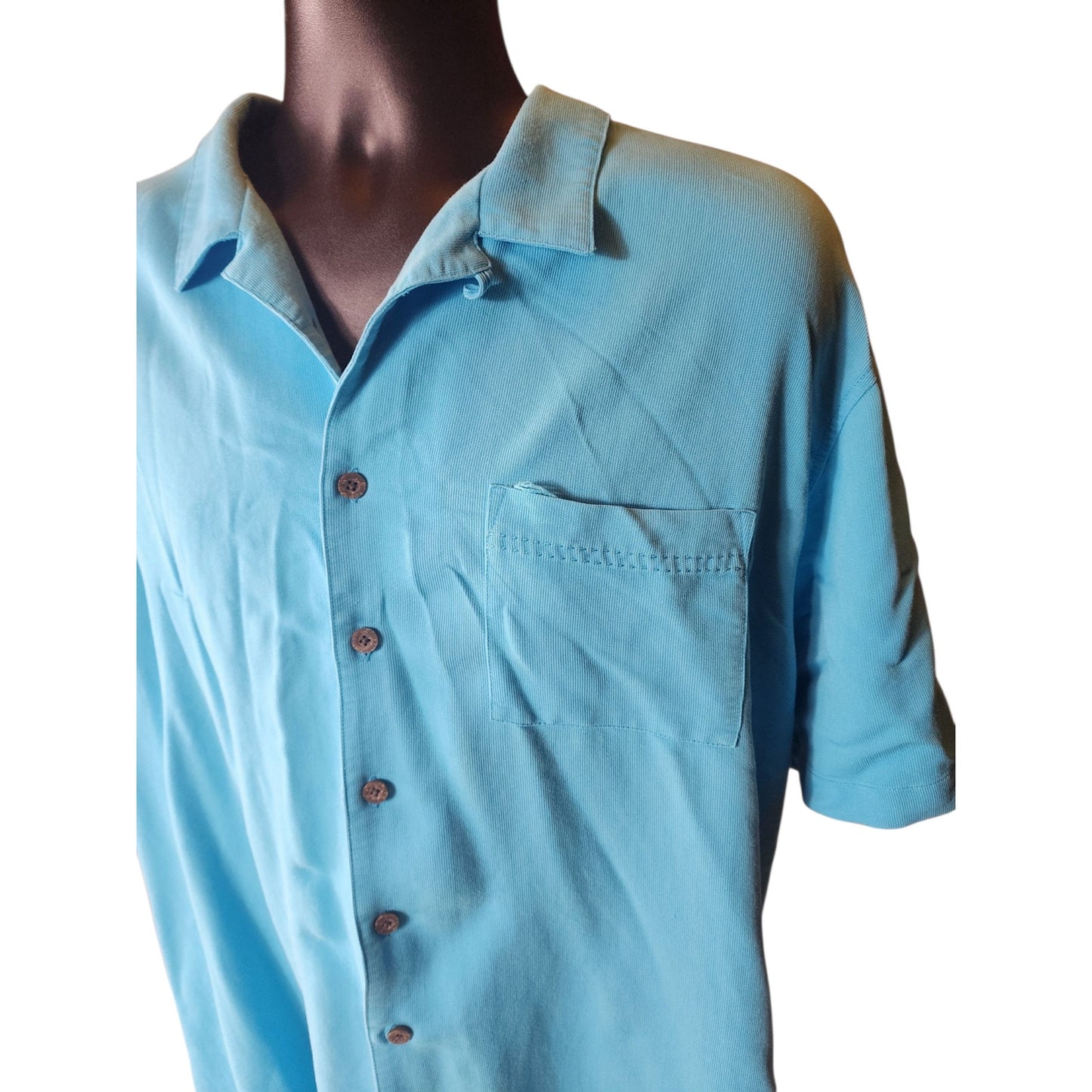 Island Passport Shirt Men 3XL Short Sleeve Button Rayon Light Summer Resort
