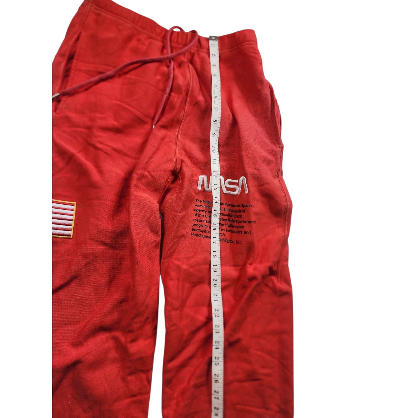Heron Preston NASA Sweatpants Men Large Joggers USA Flag Space Streetwear Flight