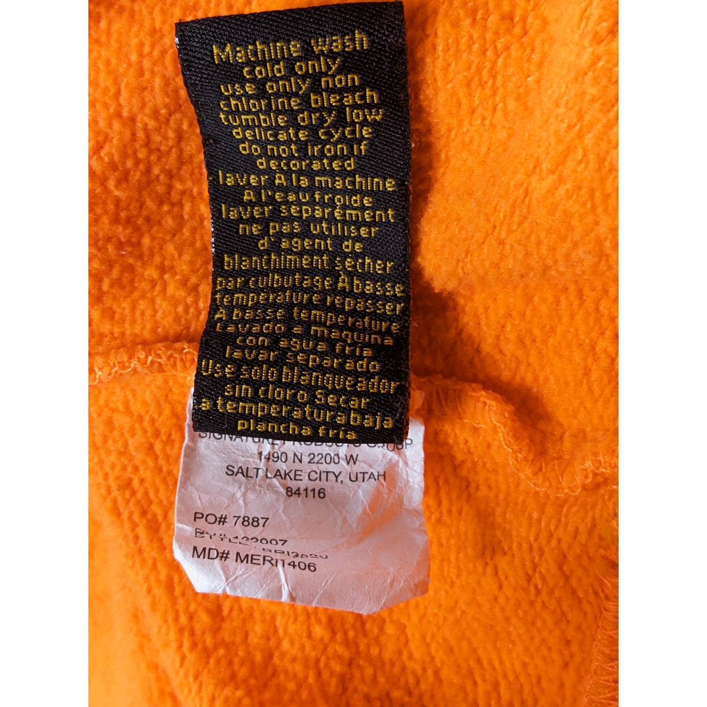 Browning Orange Hoodie Mens 2XL Hunting Sweatshirt Pullover Hiking Kangaroo