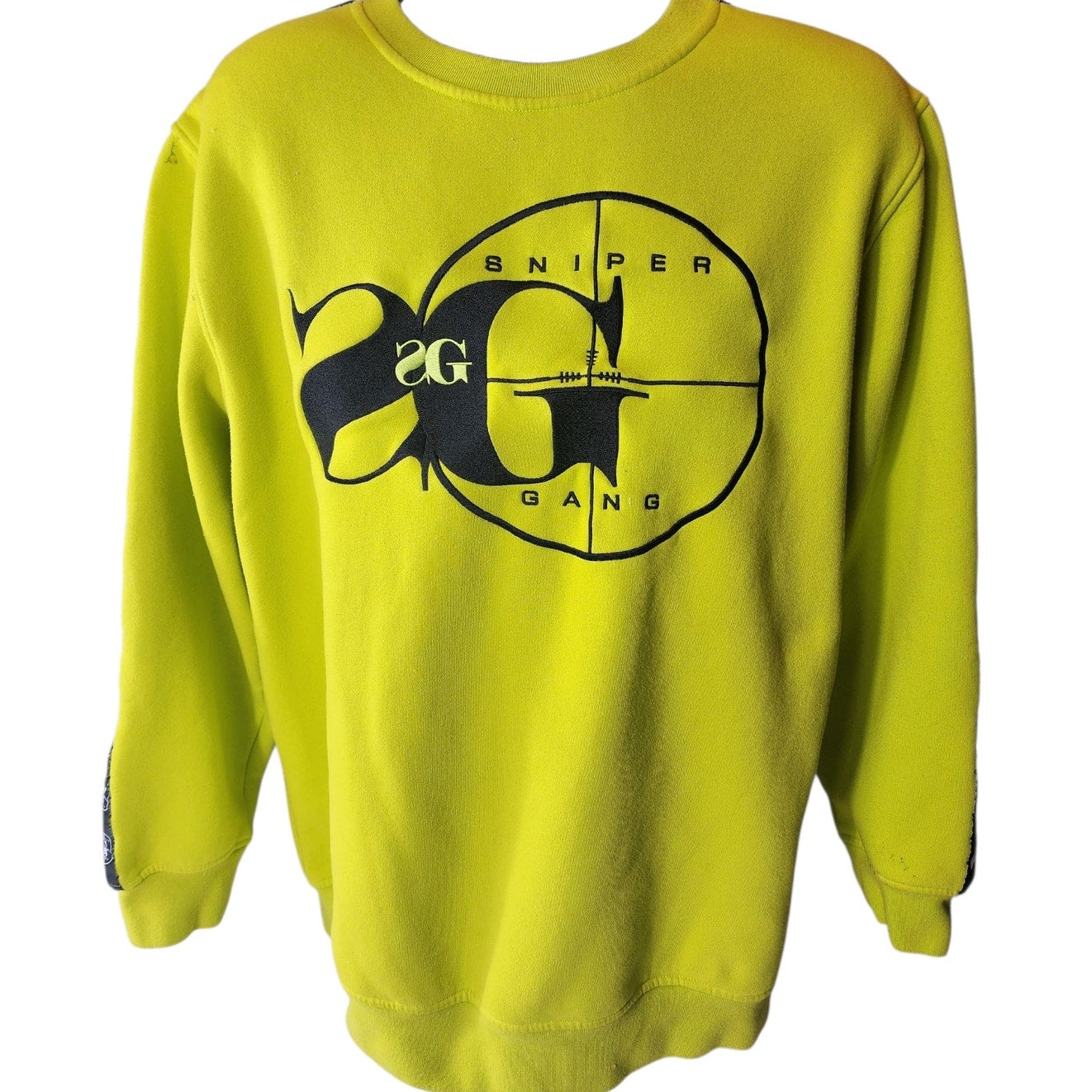 Sniper Gang Sweatshirt Men XL Women 2XL Safety Green Streetwear Pullover Hip Hop