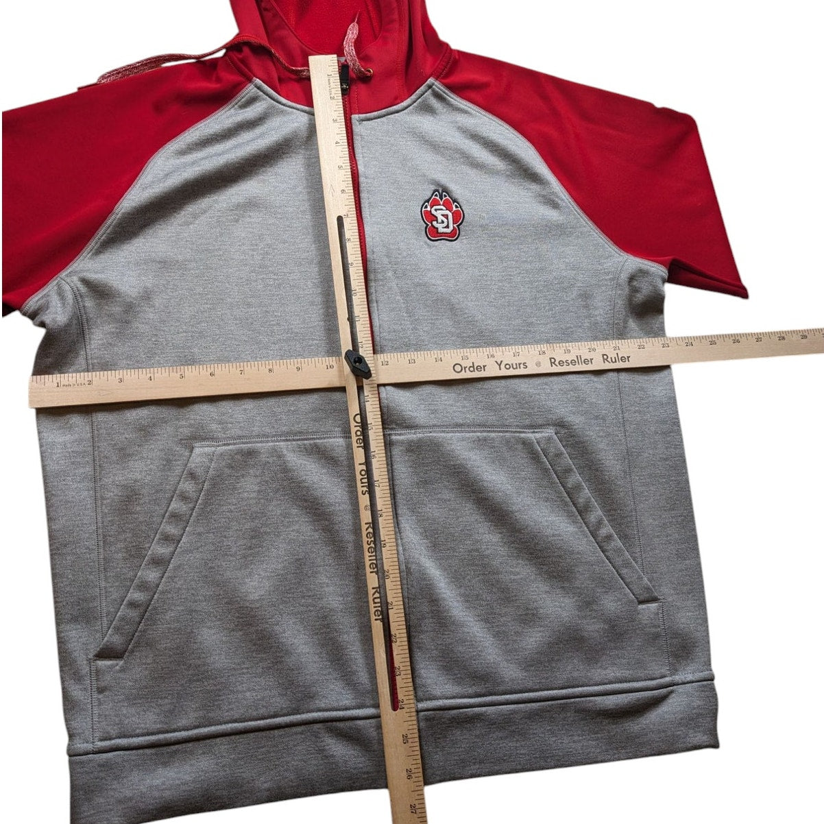 Adidas Team Issue Hoodie Mens Large South Dakota Coyotes Fleece Zip Climawarm