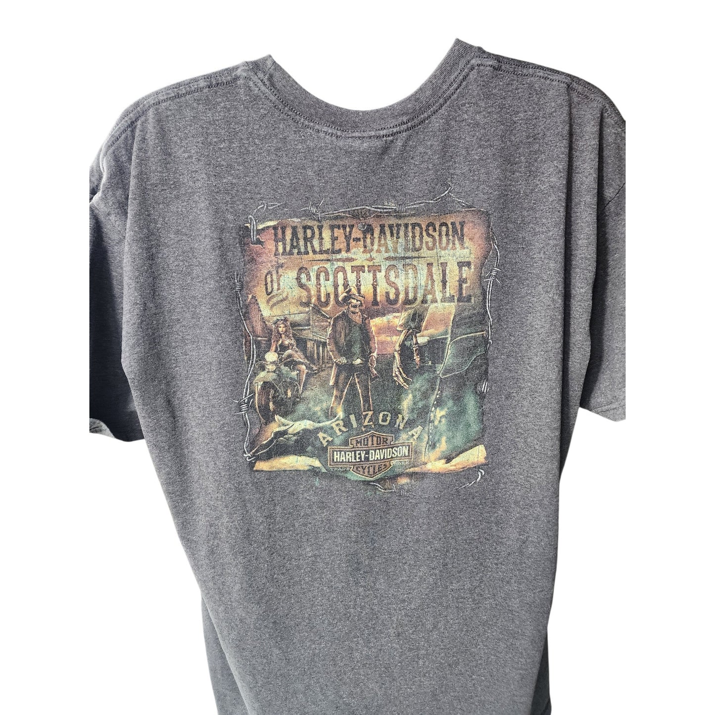 Harley Davidson T Shirt Mens XL Graphic Scottsdale Arizona Dragon Tee Biker Moto