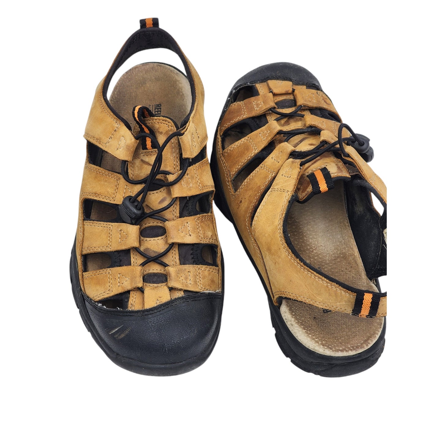 Reel Legends Sandals Fisherman Mens Size 9M Wolf Leather Outdoor Adjustable