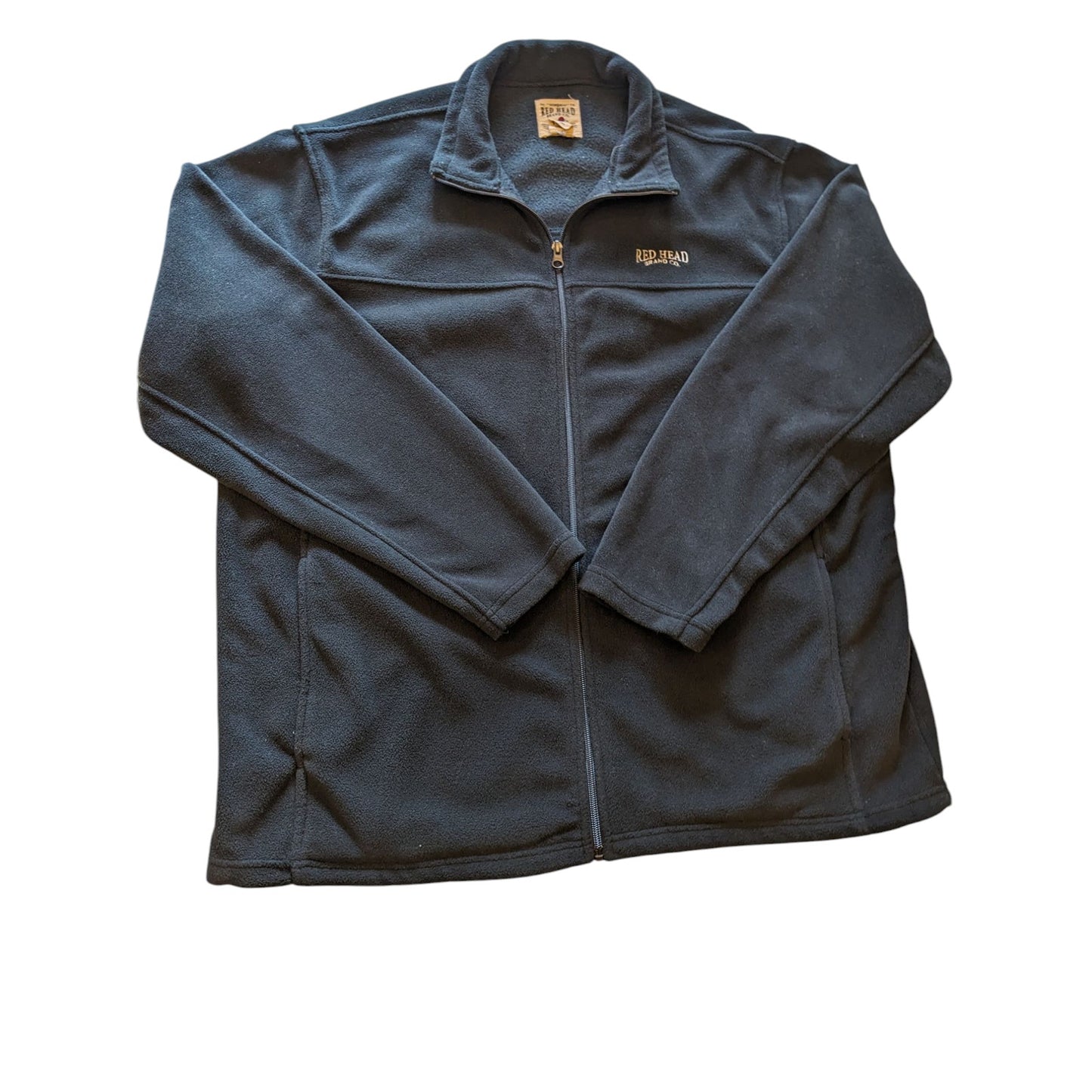 Redhead Fleece Jacket Mens XL Full Zip Black Outdoor Layer Hiking Field