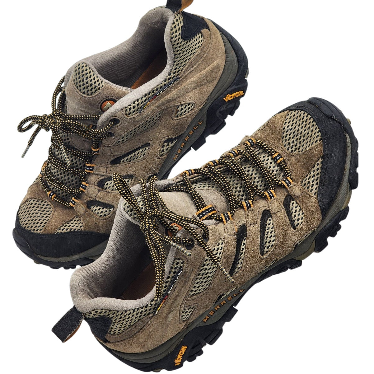 Merrell Moab Ventilator Hiking Shoes Mens 9 Walnut Suede Mesh Trail Vibram Sole
