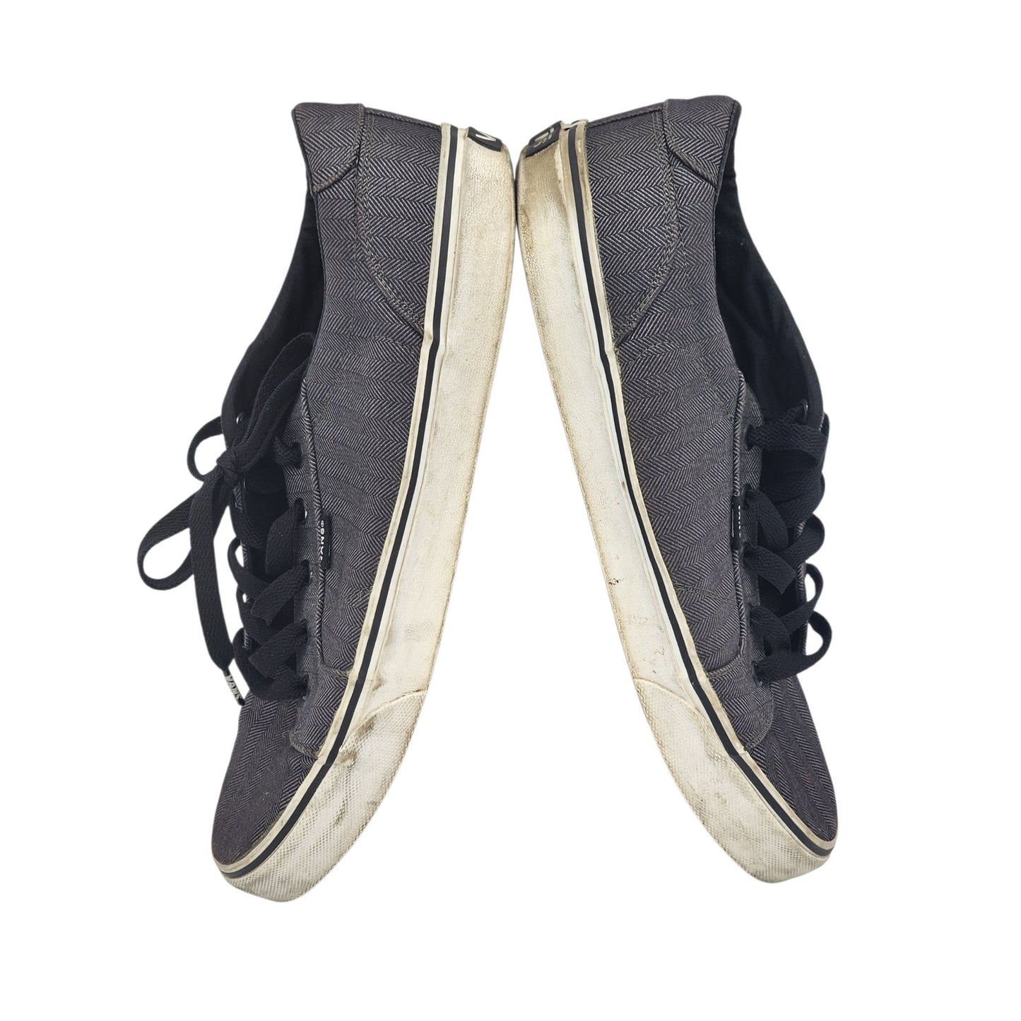 Vans Sneakers Mens 12 Gray Herringbone Low Top Skate Shoes Casual VN-ONLUL9B-MEN