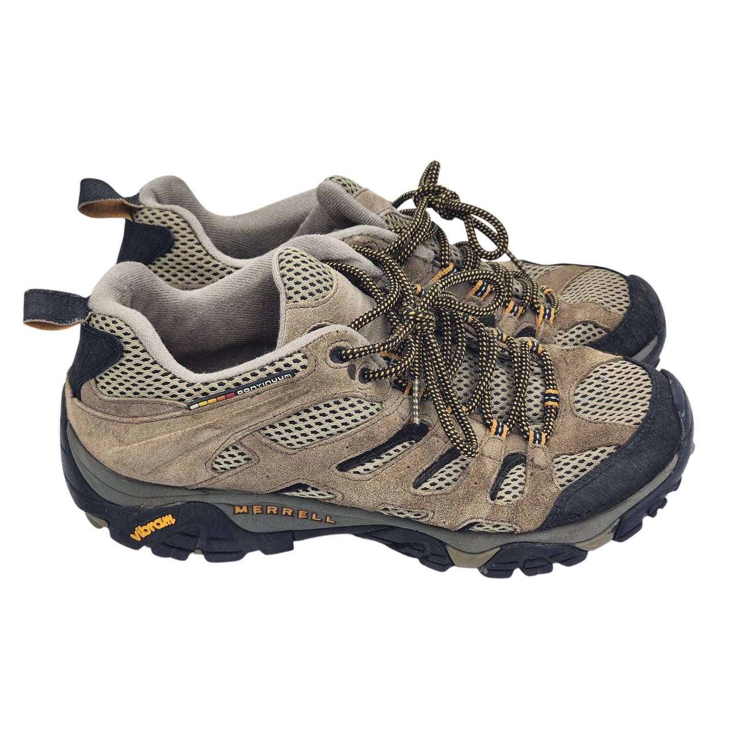 Merrell Moab Ventilator Hiking Shoes Mens 9 Walnut Suede Mesh Trail Vibram Sole