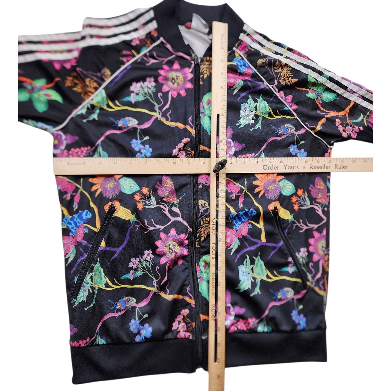 Adidas Originals Track Jacket Large Poisonous Garden Floral Zip Retro Streetwear