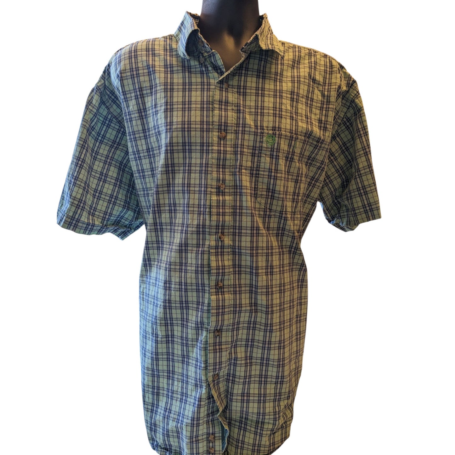 Wrangler Cowboy Cut Shirt Men 2XL ShortSleeve Plaid Western Button George Strait