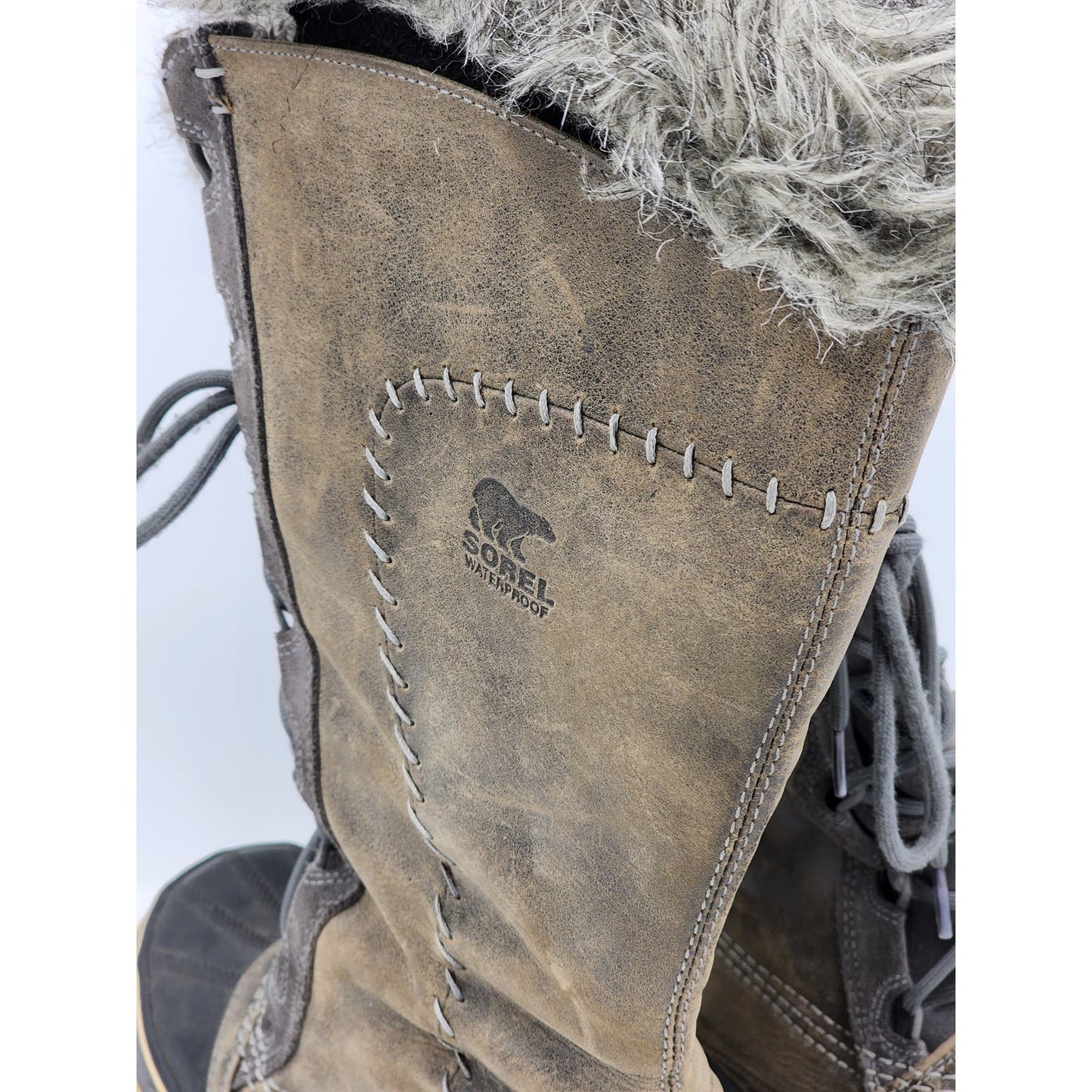 Sorel Boots Womens 10 Cate Great Tall Leather Waterproof Winter Fashion 1642-035