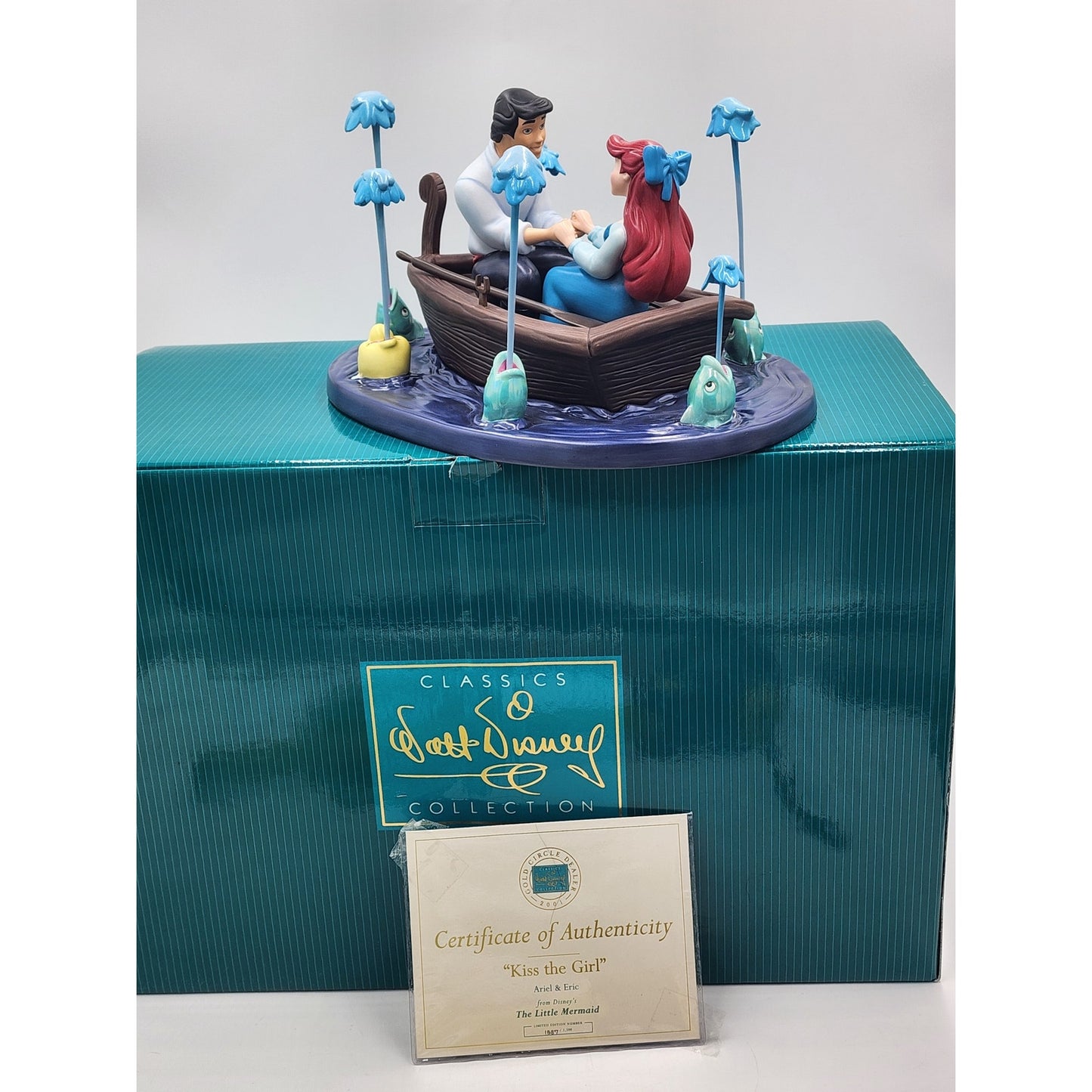 WDCC Little Mermaid Kiss the Girl Figurine Ariel Eric LE COA Box Vintage Disney