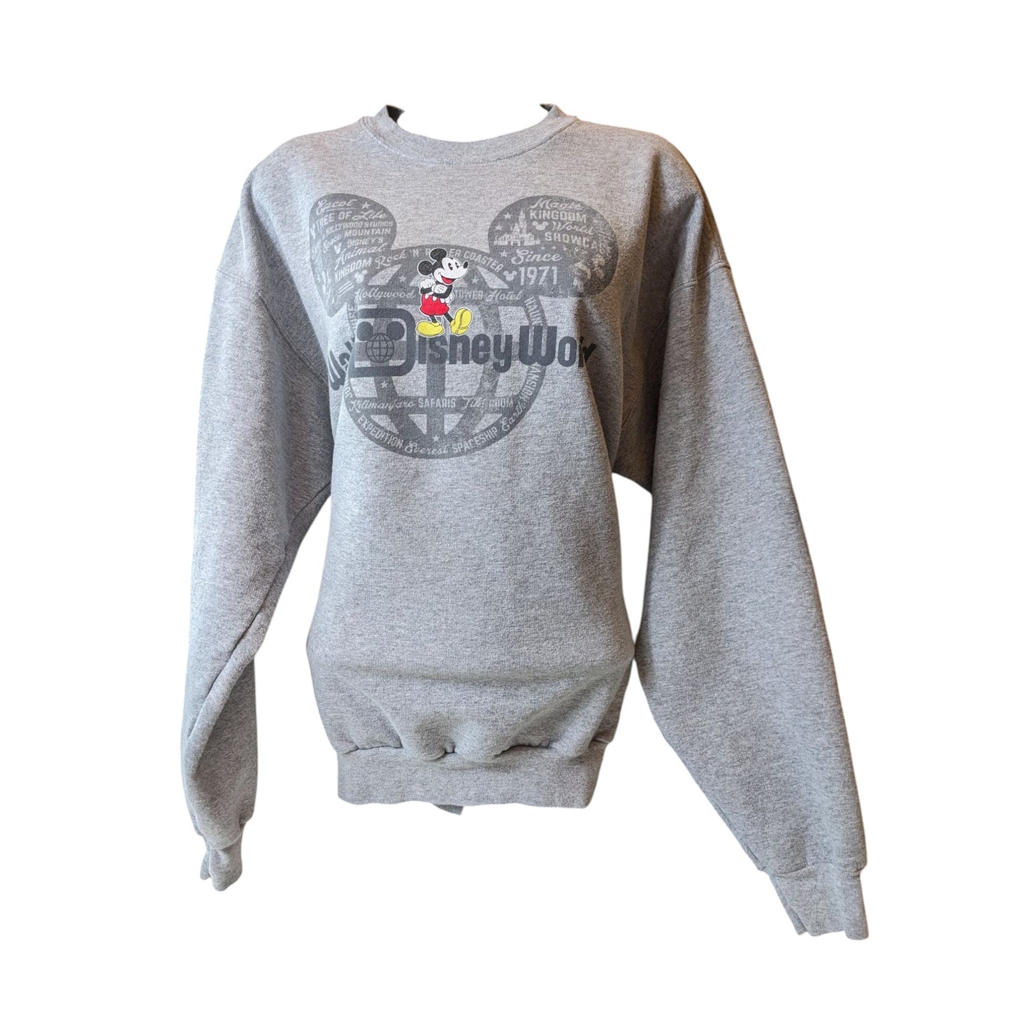 Disney Parks Mickey Mouse Sweatshirt Womens Large Hanes Walt Disney World