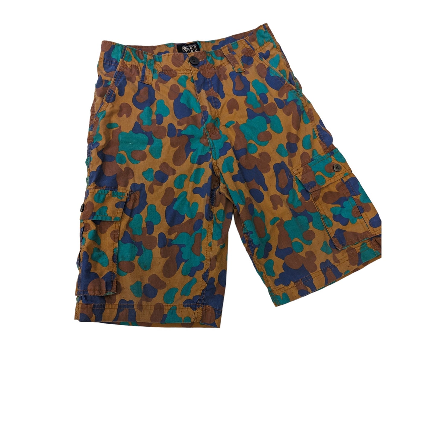 Black Jack Shorts Women 14 Cargo Camo Brown Blue Green Multiple Pockets Tactical