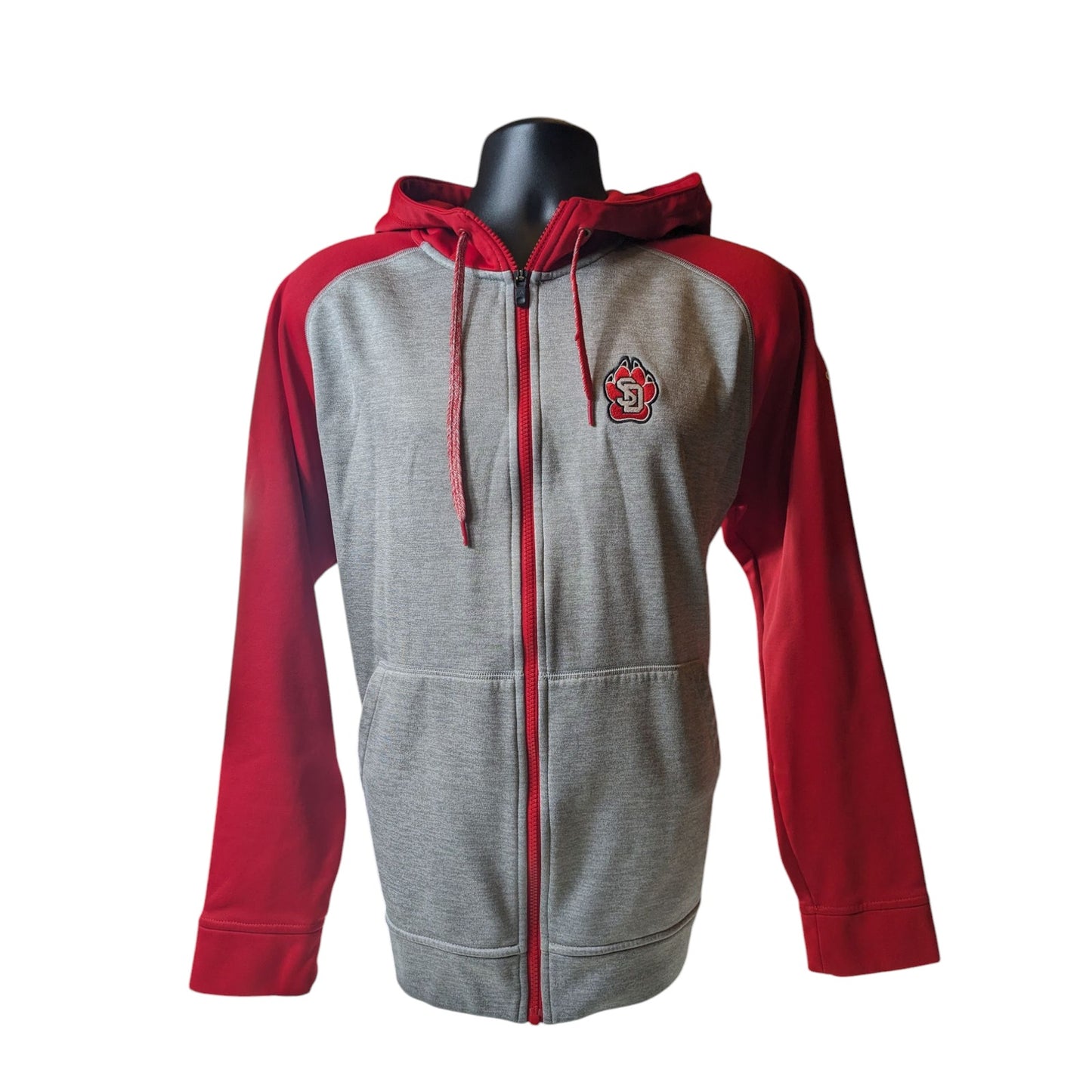 Adidas Team Issue Hoodie Mens Large South Dakota Coyotes Fleece Zip Climawarm