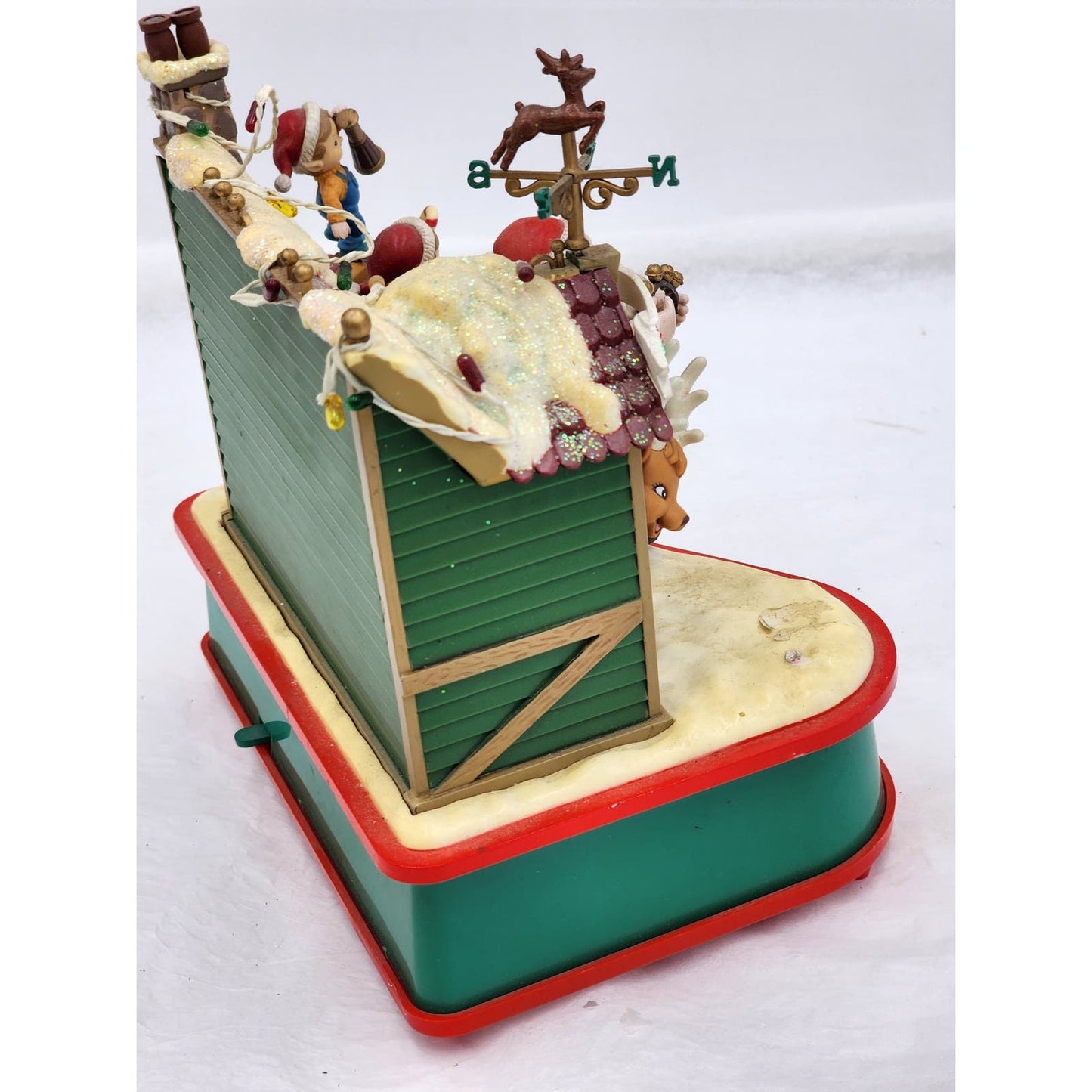 Lustre Fame Santa Claus Coming To Town Animated Music Box Holiday Vintage 1995