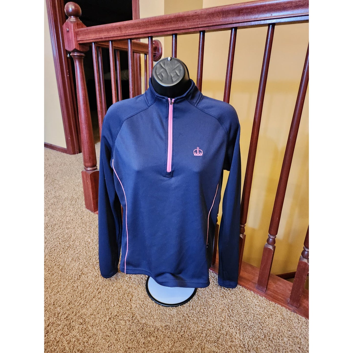 Ascot Athletic Womens Size 10 Half Zip Performance Pullover Long Sleeve Sporty