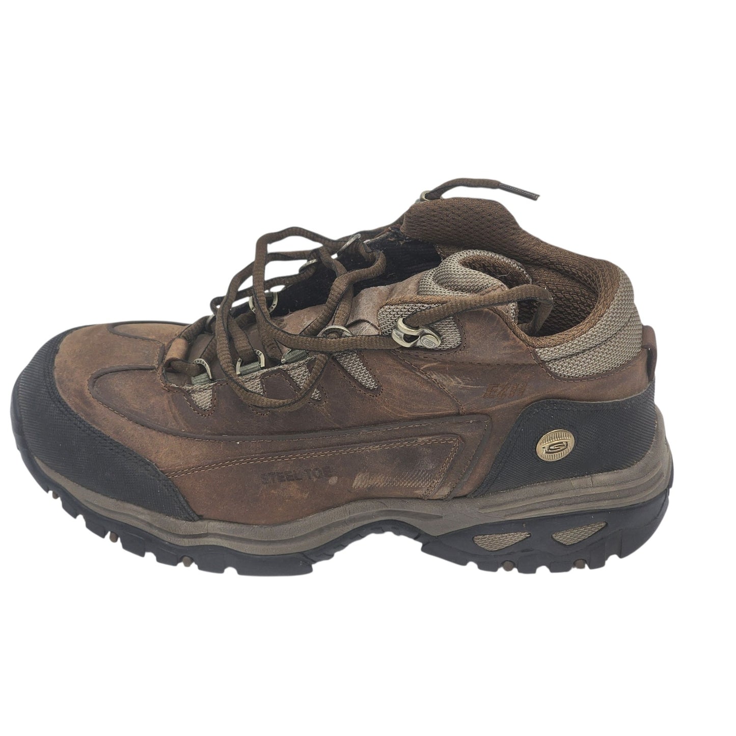 Skechers Boots Mens 13 Steel Toe ASTM Workwear Safety Shoes Slip EH Heavy Duty