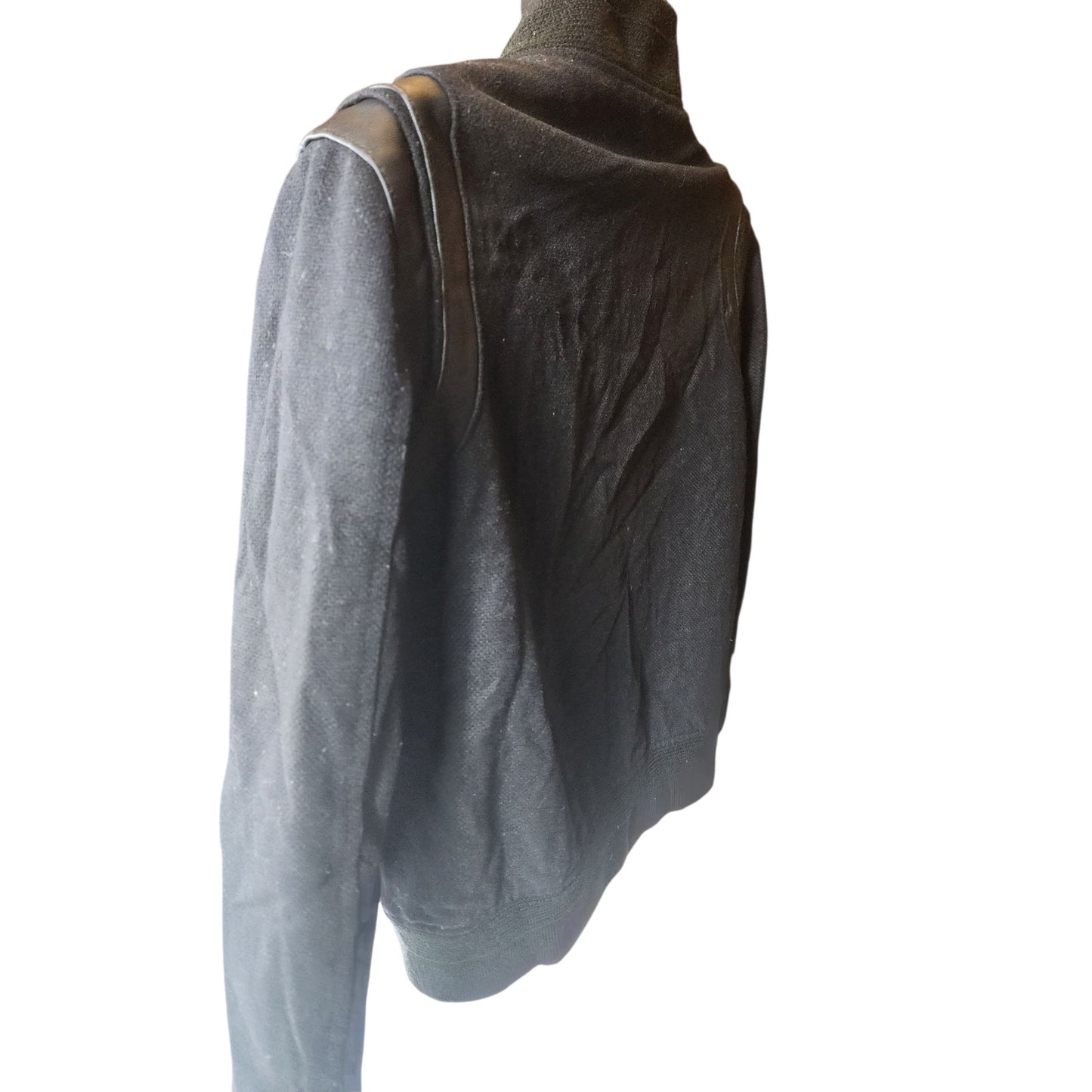 Saint Laurent Teddy Jacket Mens 52 Large Bomber Ribbed Collar Italy Paris Snap