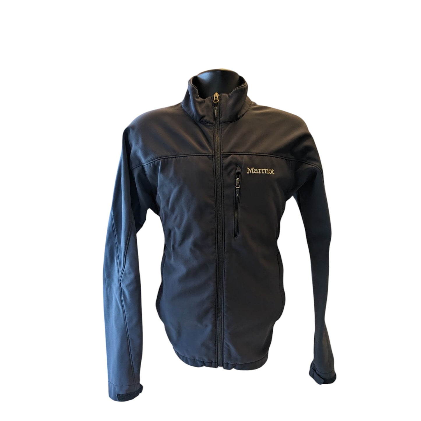 Marmot Softshell Jacket Mens Medium Windproof Zip Windbreaker Fleece Hiking