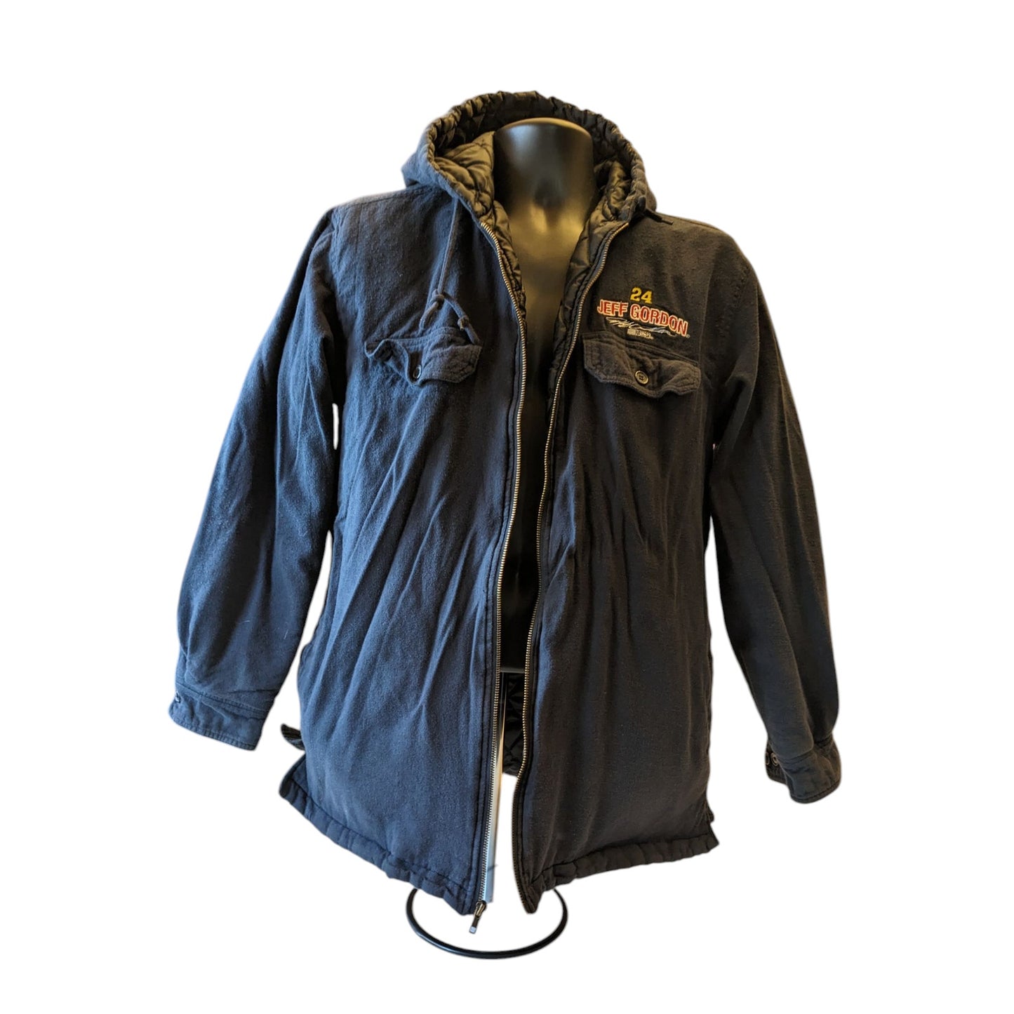 Vintage Winners Circle Jeff Gordon Hooded Jacket Men Medium NASCAR Racing Zip Up