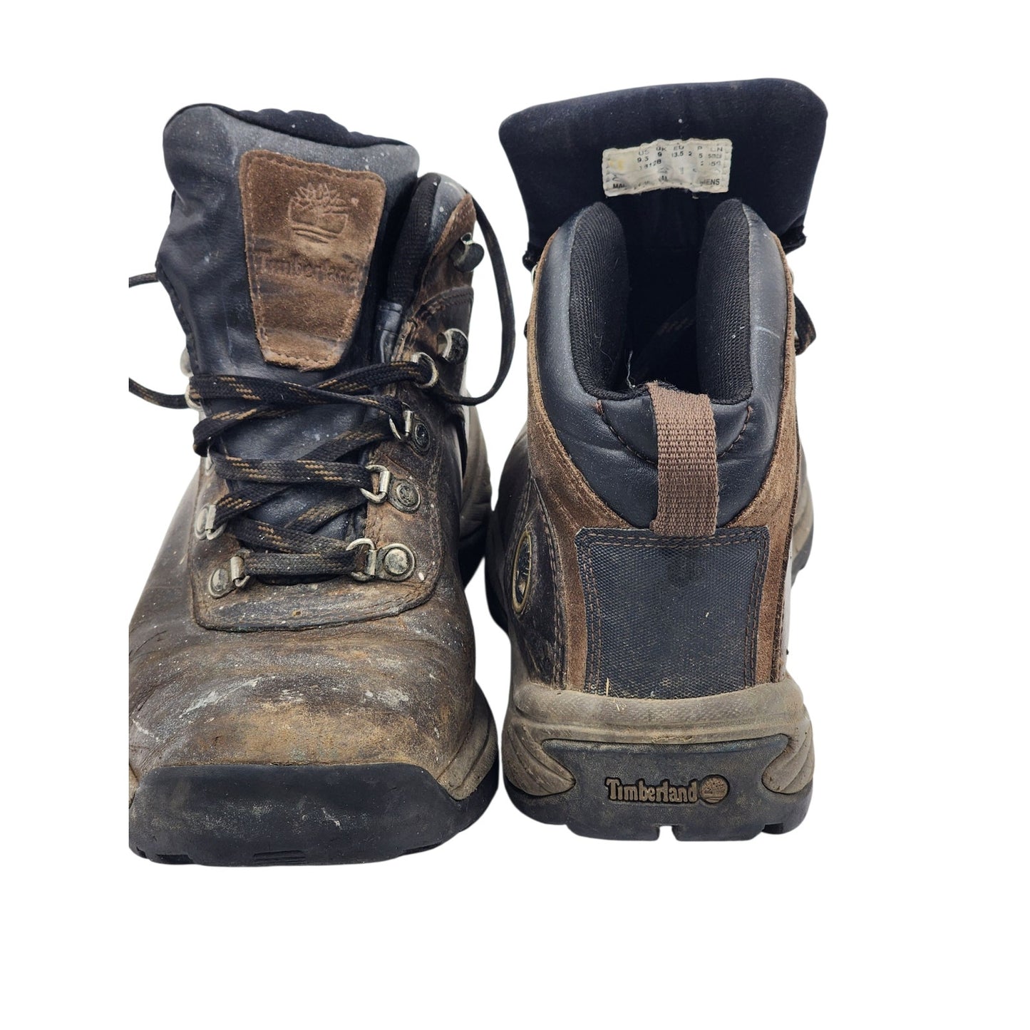 Timberland Hiking Boots Mens 9.5 Brown Leather Trail Outdoor Trekking Shoes
