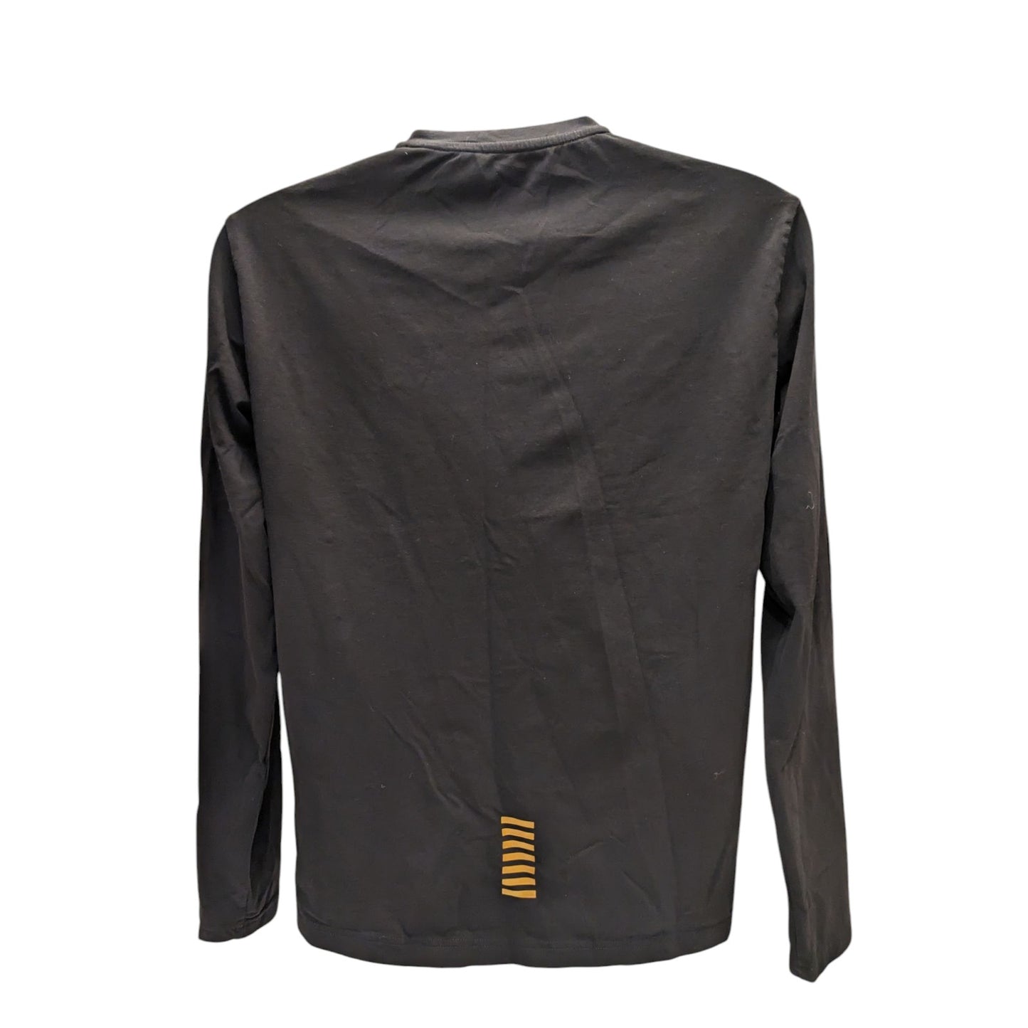 Emporio Armani EA7 Shirt Mens XL Black Long Sleeve Logo Streetwear Athleisure