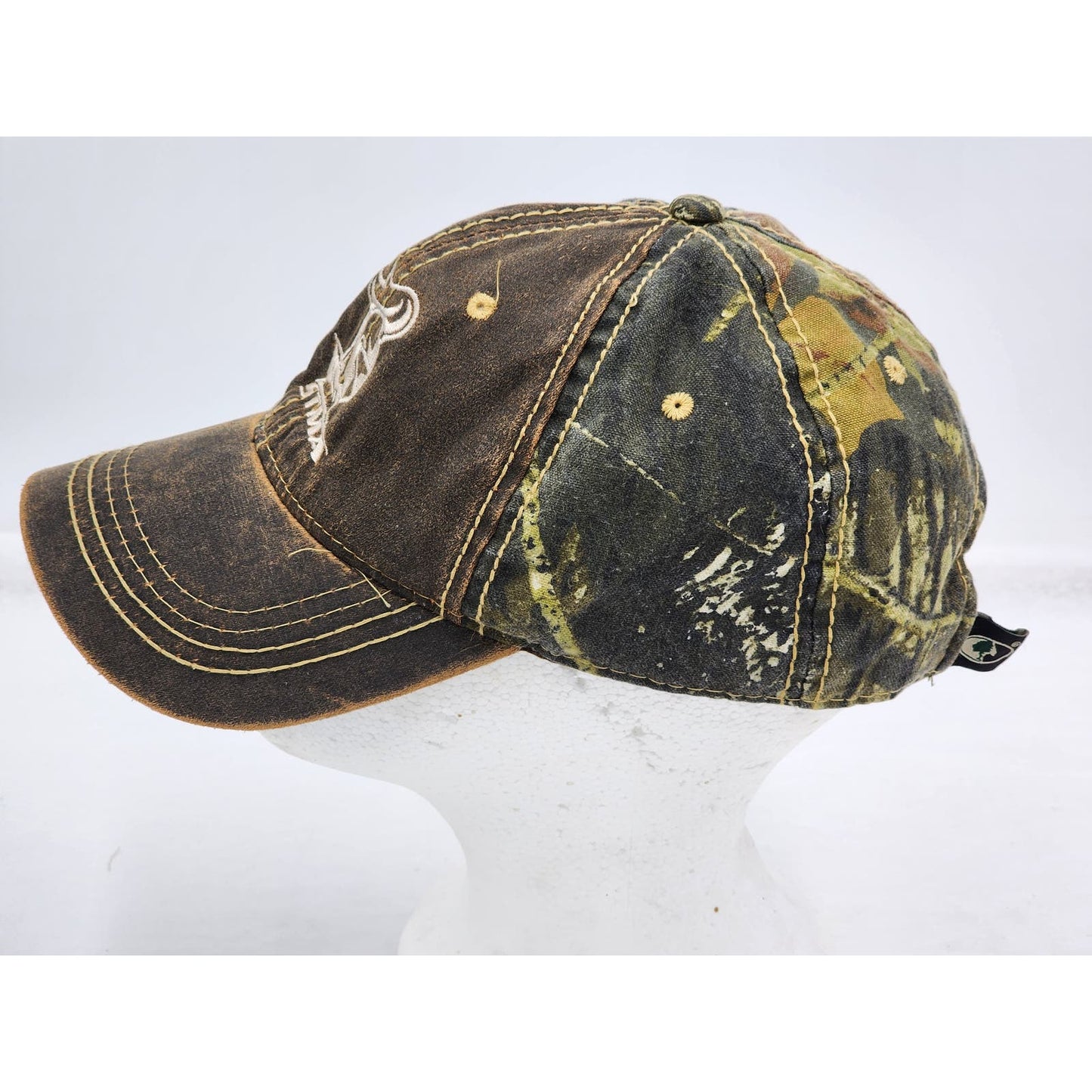 Port Authority Hat STMA Knights Baseball Cap Camo Distressed Adjustable Strap