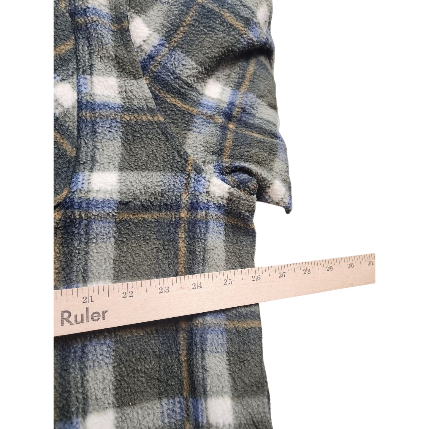 Marks Spencer M&S Fleece Jacquard Check Overshirt 3XL Flannel Shirt Jacket Snap