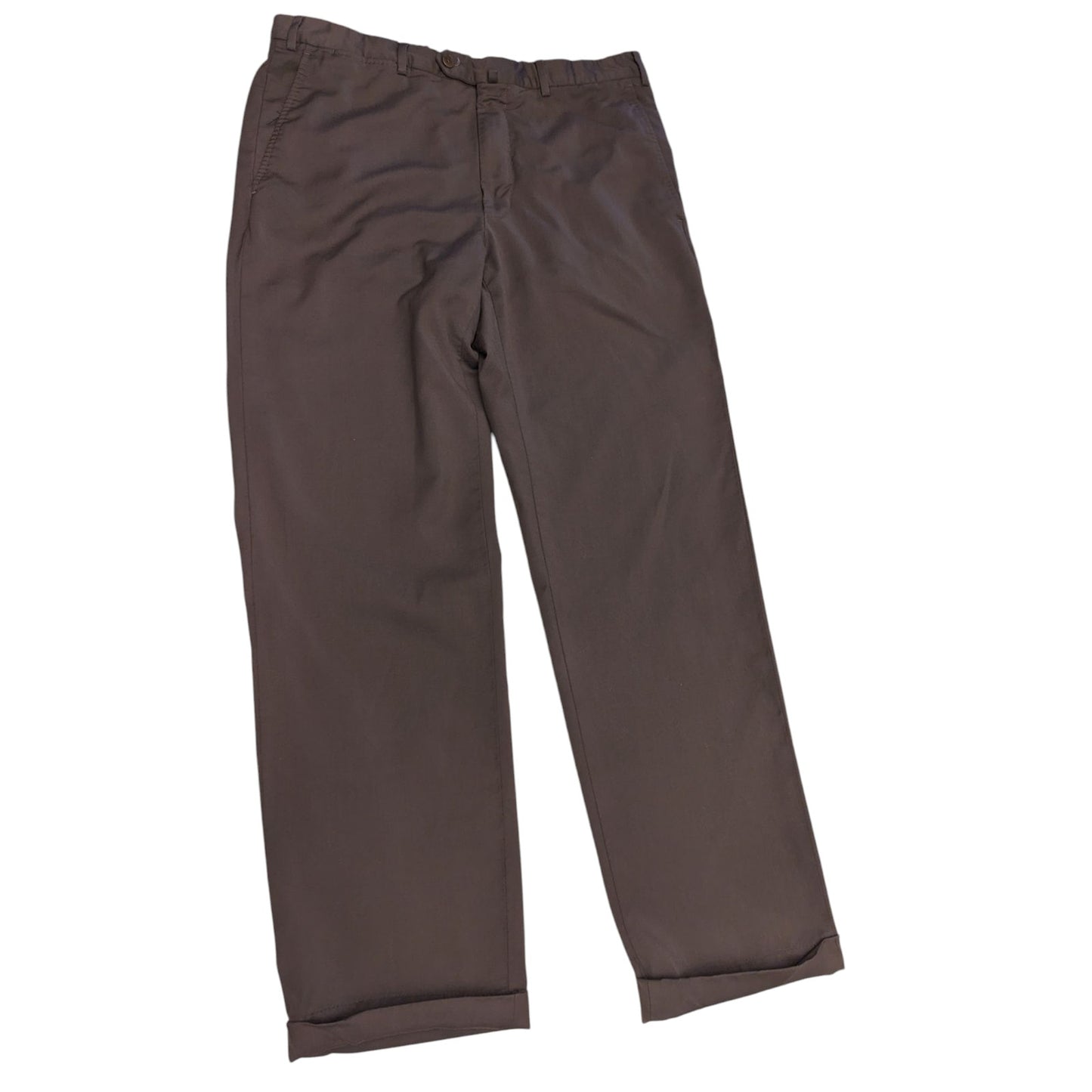Ermenegildo Zegna Dress Pants Mens 36x30 Chino Trousers Brown Portugal Wool Work