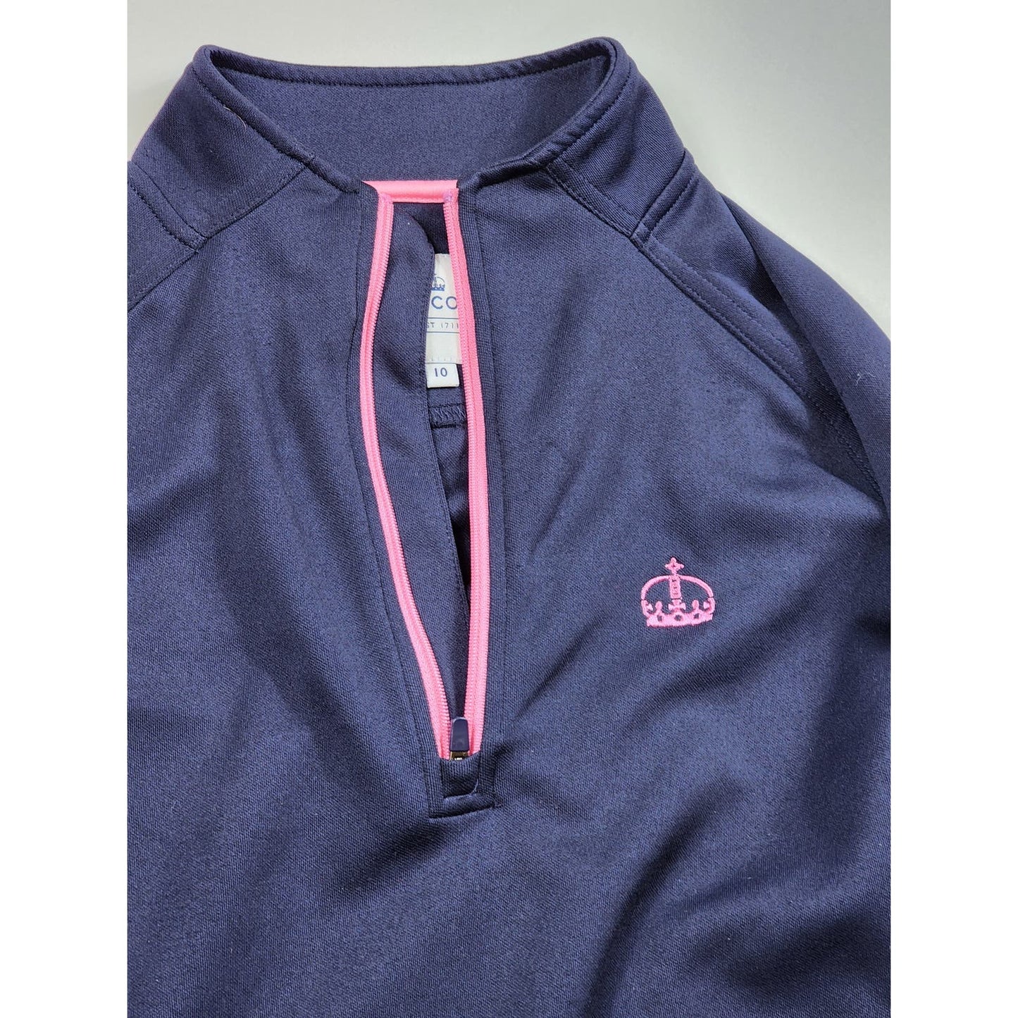 Ascot Athletic Womens Size 10 Half Zip Performance Pullover Long Sleeve Sporty