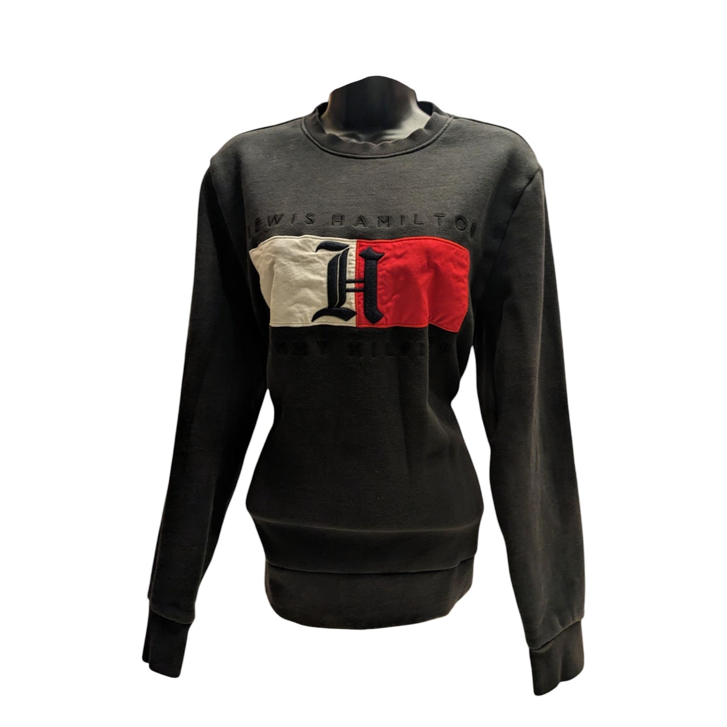 Tommy Hilfiger Lewis Hamilton Sweatshirt Womens Large Crewneck Logo Pullover