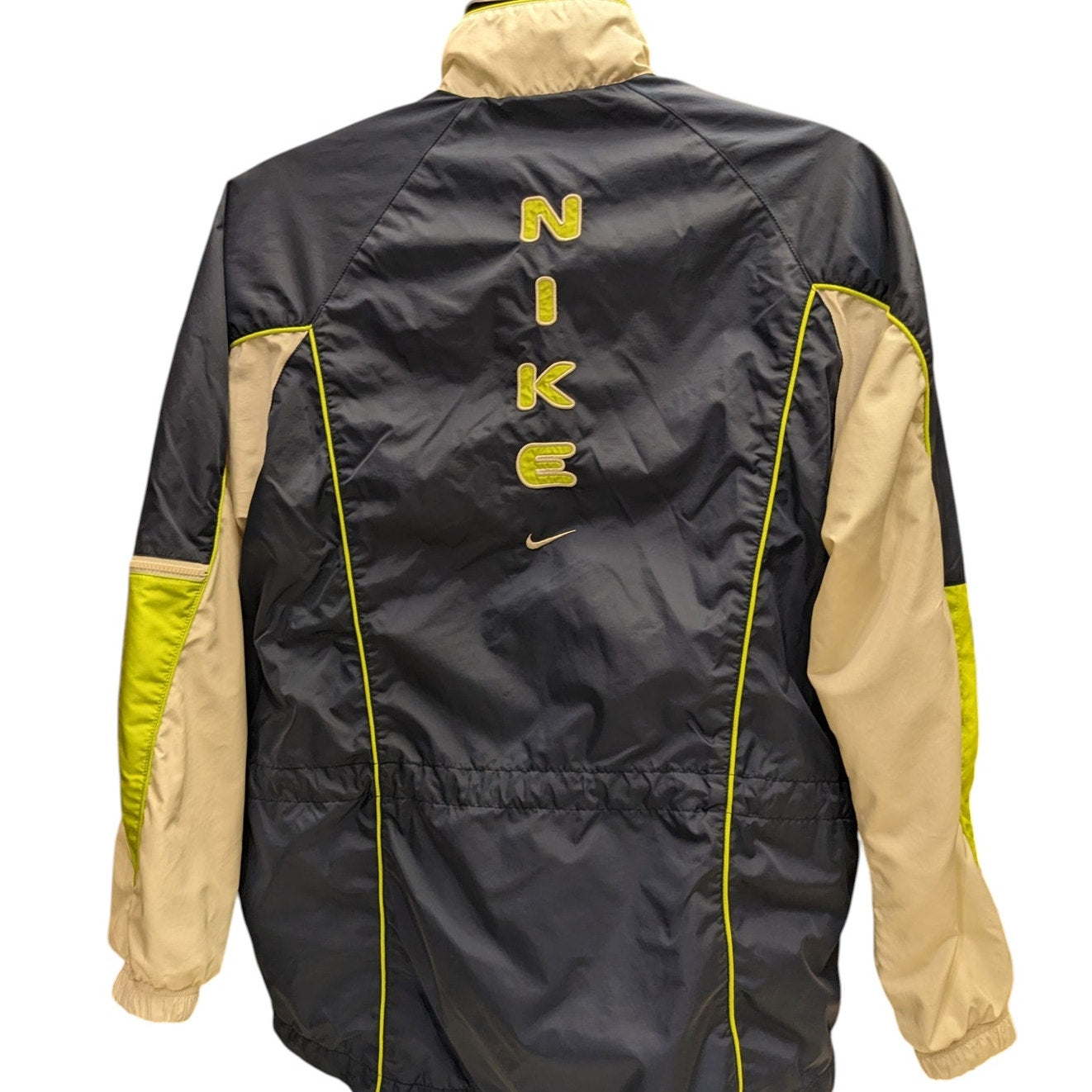 Nike Windbreaker Track Jacket Womens Medium 8-10 Zip 90s Style Spellout Logo