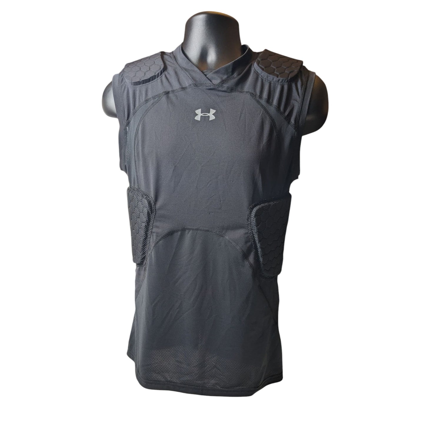 Under Armour Gameday Vest Men Large Padded Compression Hex Football Lacrosse