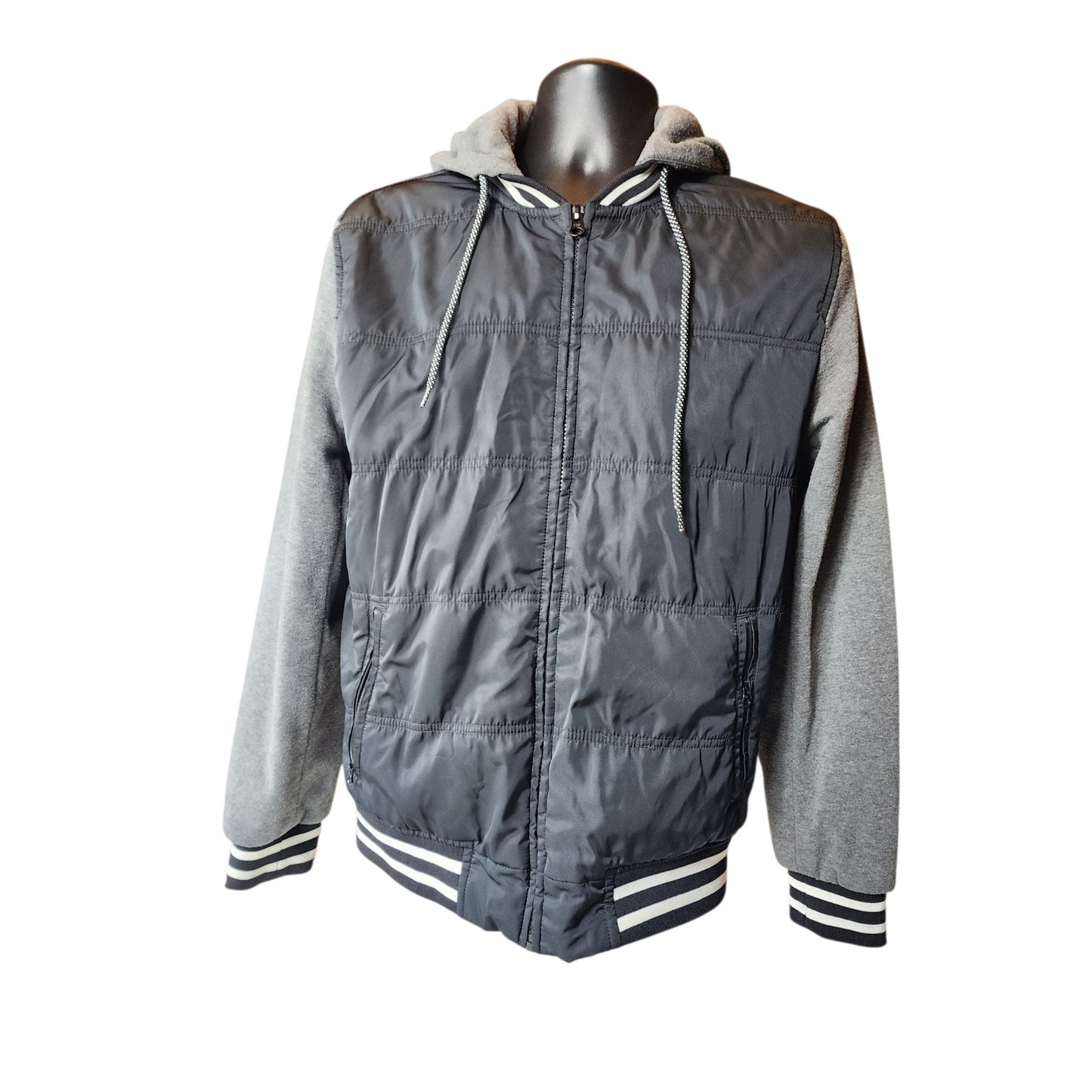American Rag Varsity Bomber Jacket Hoodie Mens Medium Full Zip Casual Streetwear
