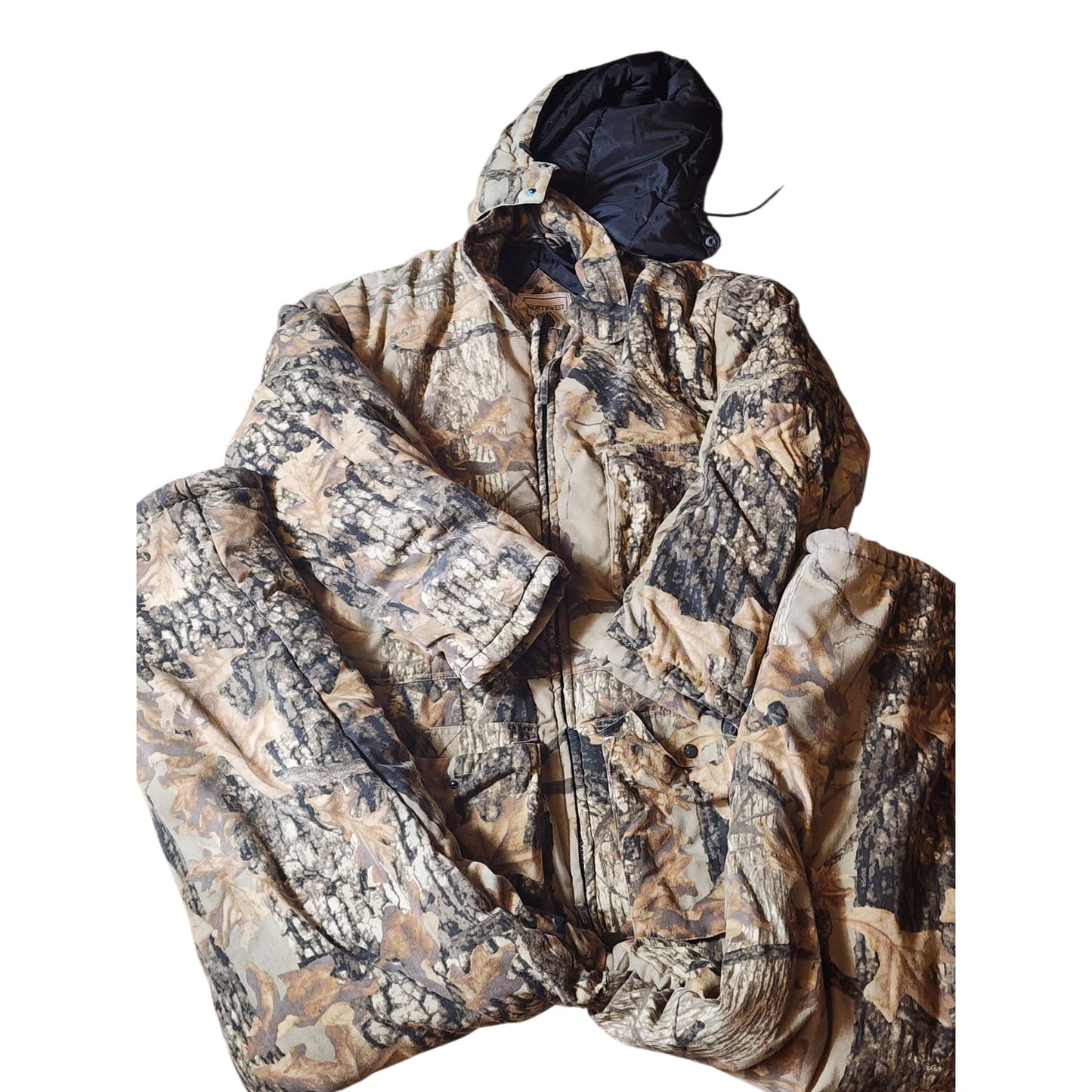 Northwest Territory Sniper Camo Hunting Coveralls Jacket Men XL Insulated Hooded