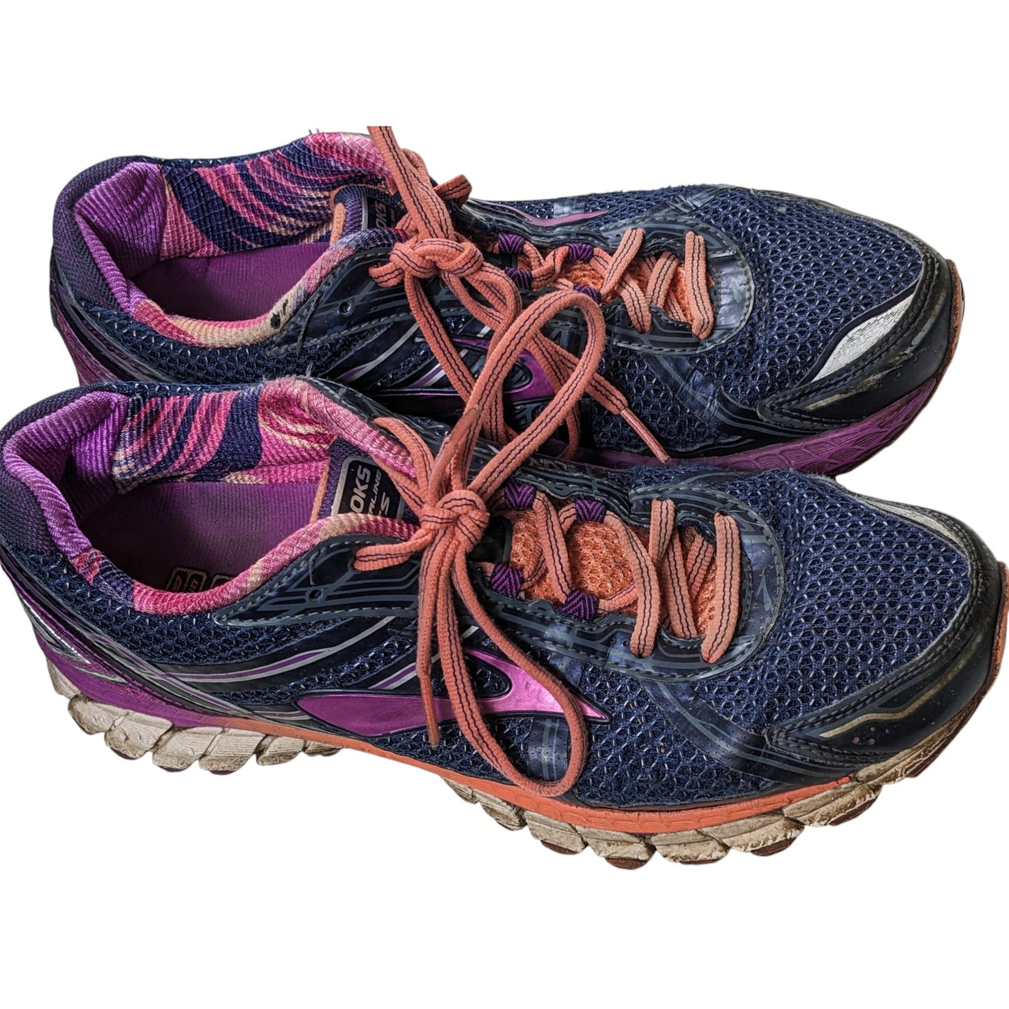 Brooks GTS Running Shoes Women Size 10.5M Blue Pink Trail Sneakers Fitness ST