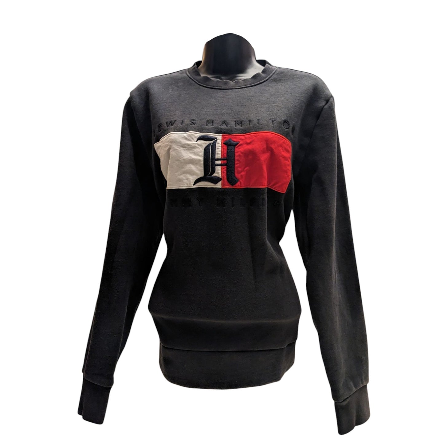 Tommy Hilfiger Lewis Hamilton Sweatshirt Womens Large Crewneck Logo Pullover