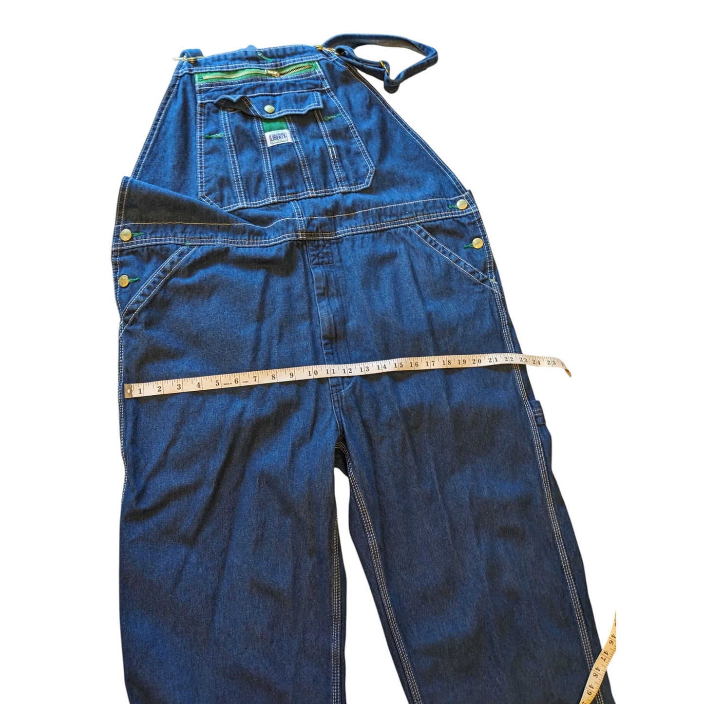 Liberty Denim Overalls Men 40x30 Workwear Bib Carpenter Style Utility Adjustable