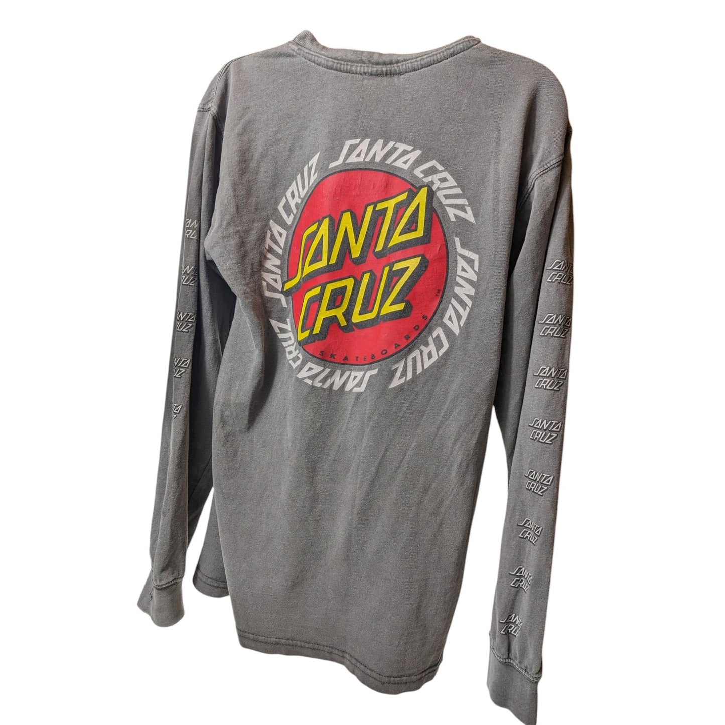 Santa Cruz Long Sleeve Logo Shirt Mens Medium Womens Large Skater Graphic Tee