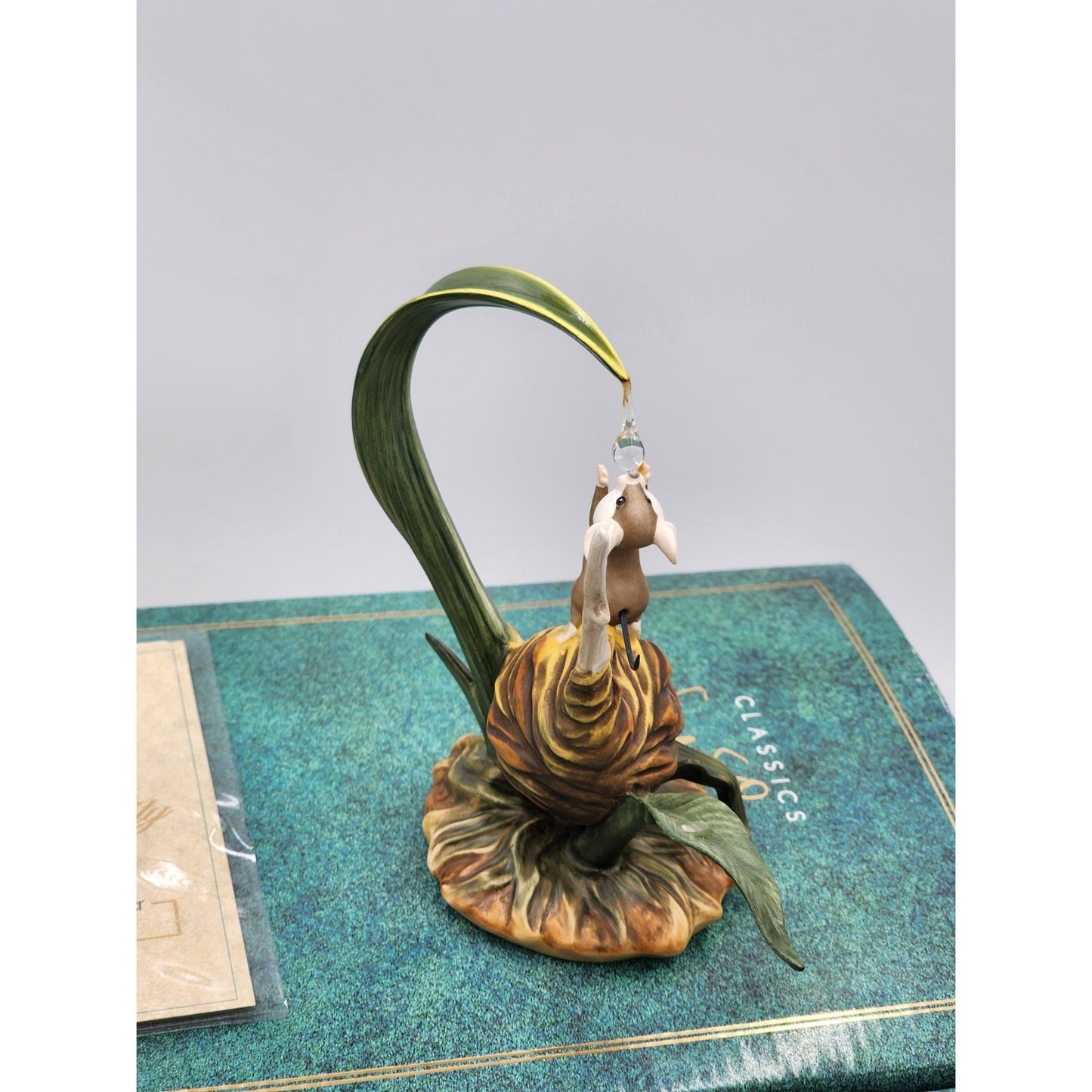 WDCC Bambi "Little April Shower" Field Mouse 50th Anniversary Raindrop Box COA