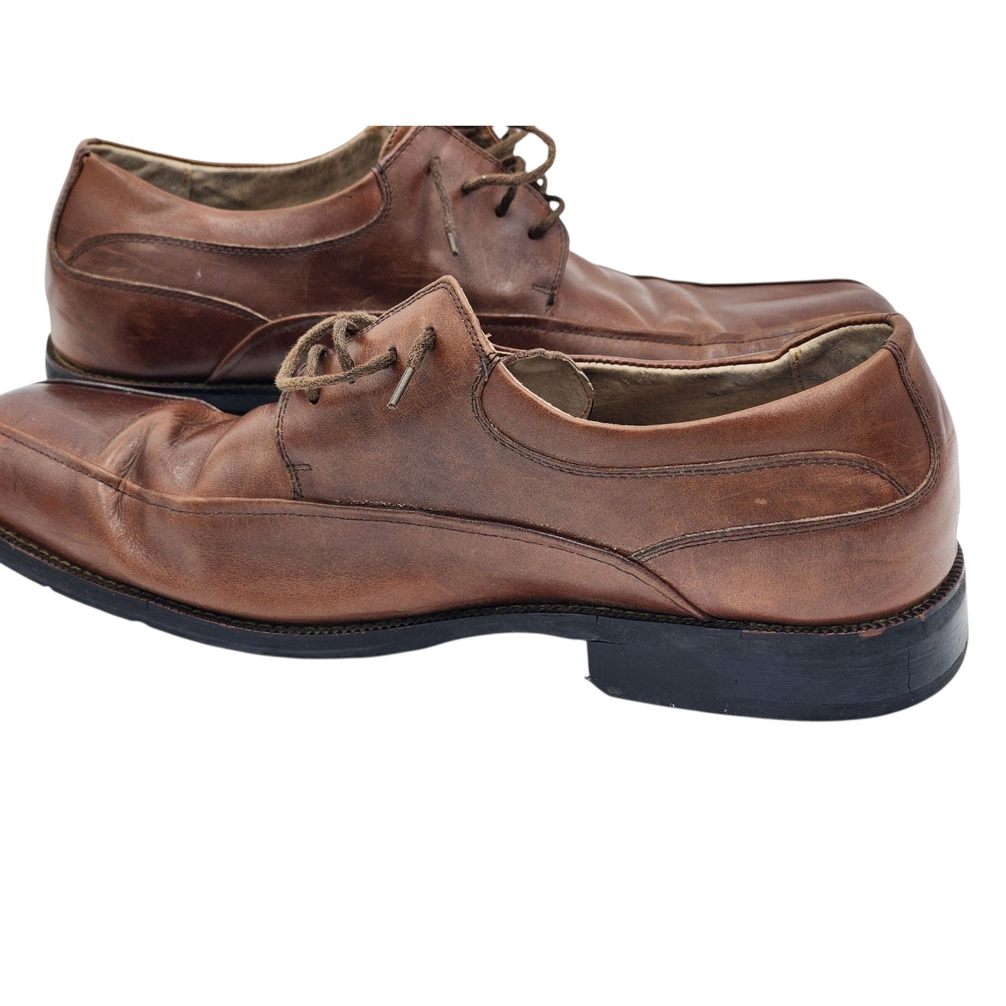 Florsheim Shoes Mens 11 3E Wide Comfortech Leather Oxford Dress Square Toe Lace